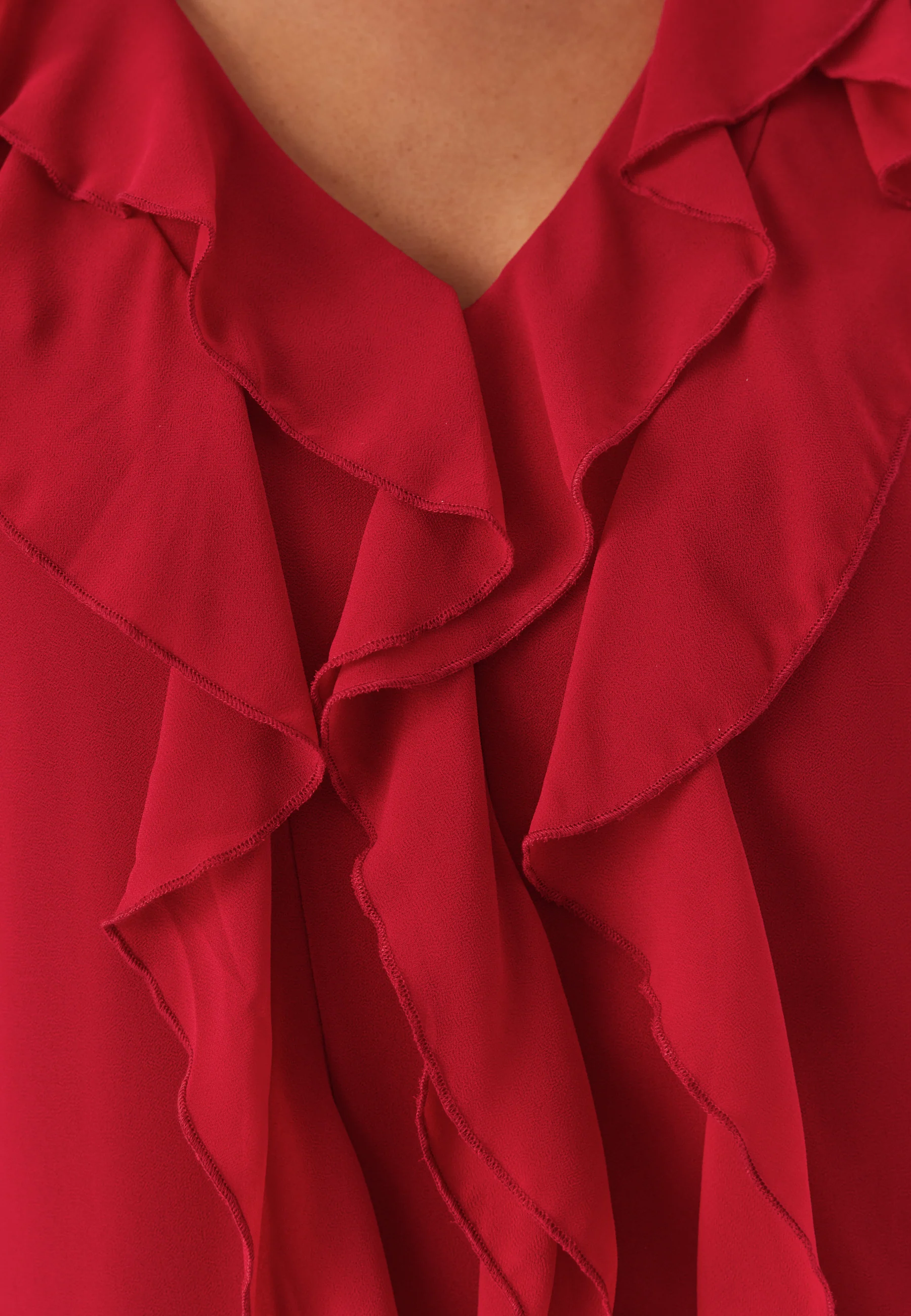 Viane L/S V-NECK FRILL TOP V-N - Image 5