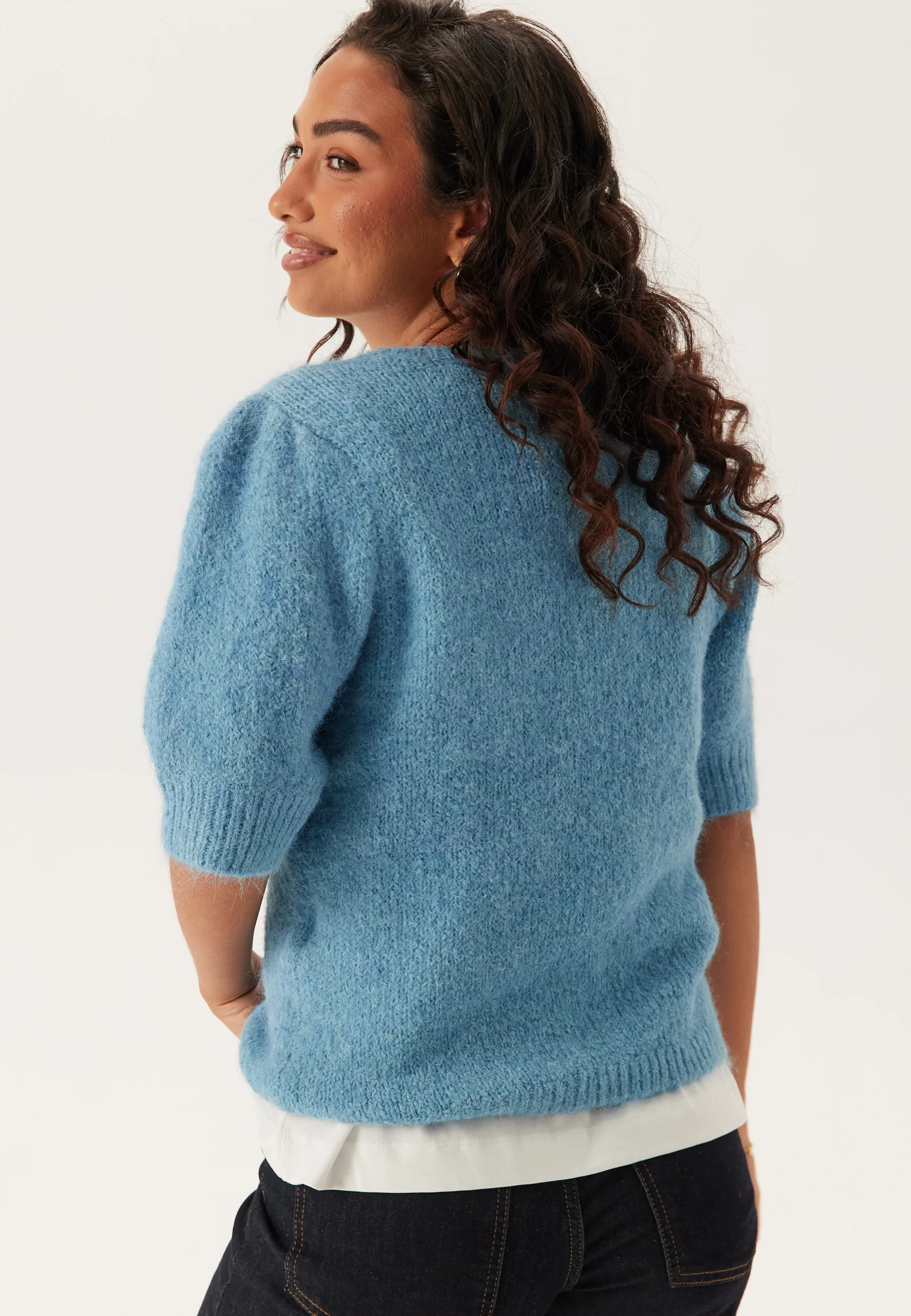 Vibows O-neck 3/4 KNIT TOP KNI - Image 3