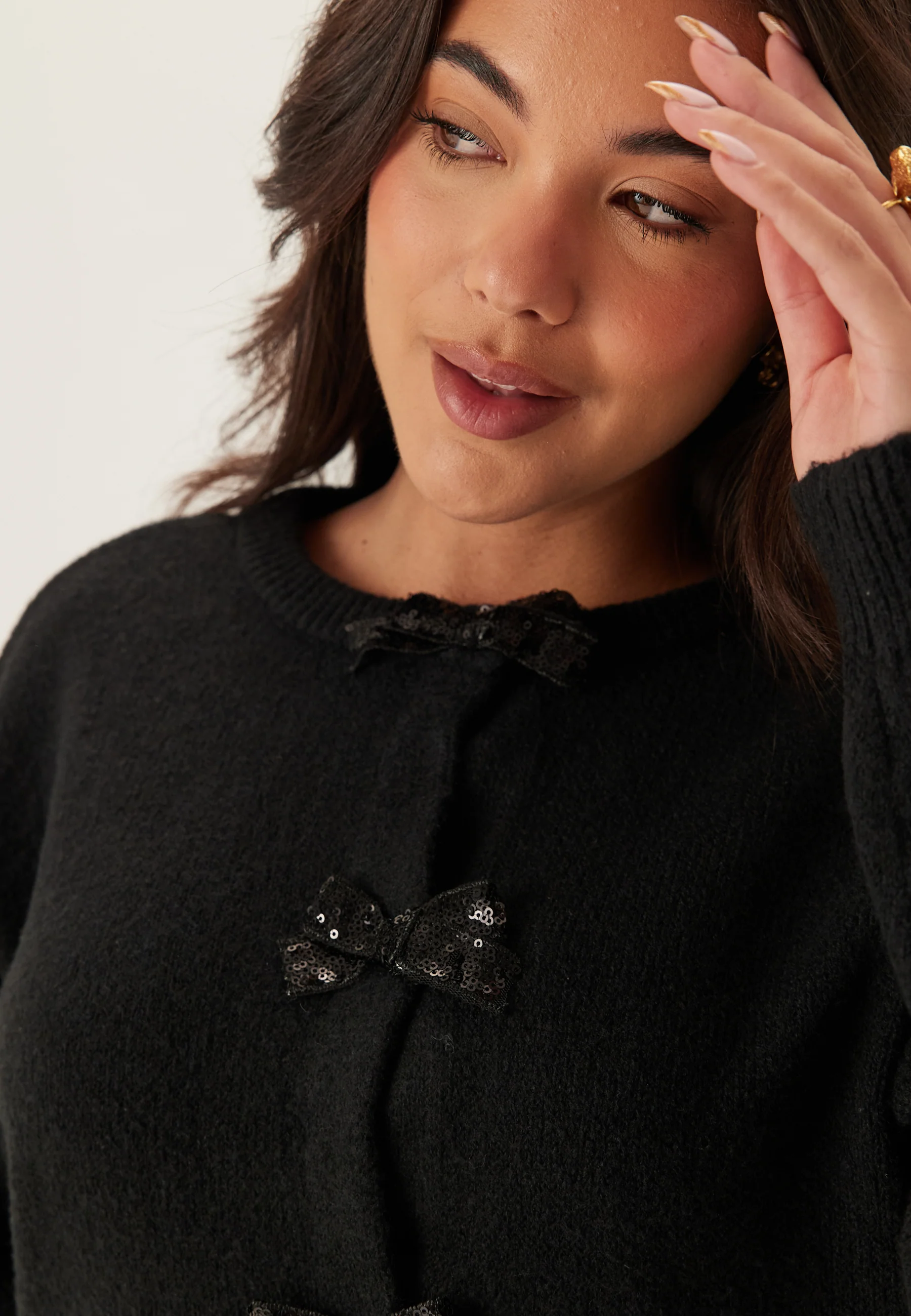 Vibrianna O-neck L/S BOW KNIT - Image 4