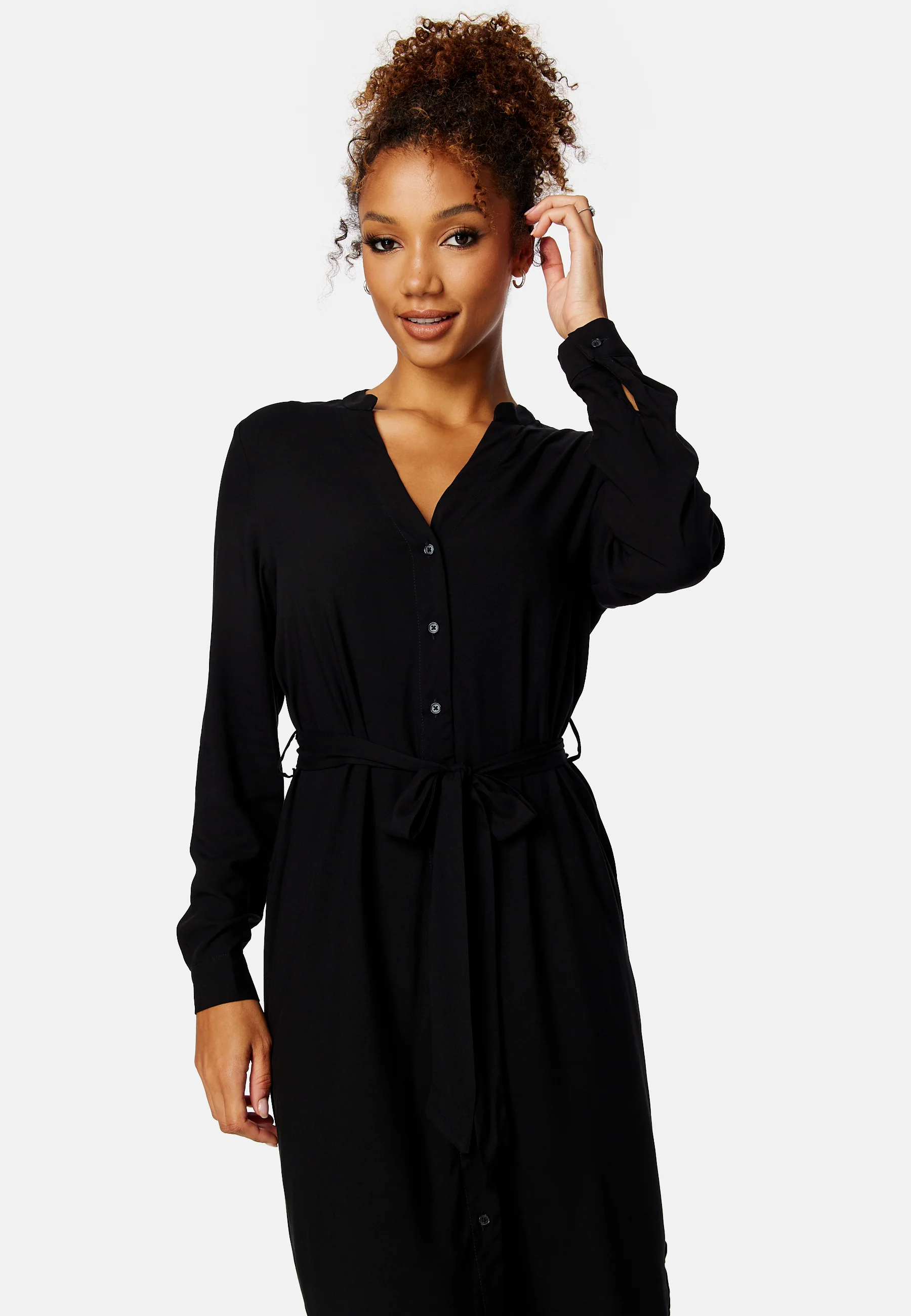 Vica LS Shirt Calf Dress - Image 2