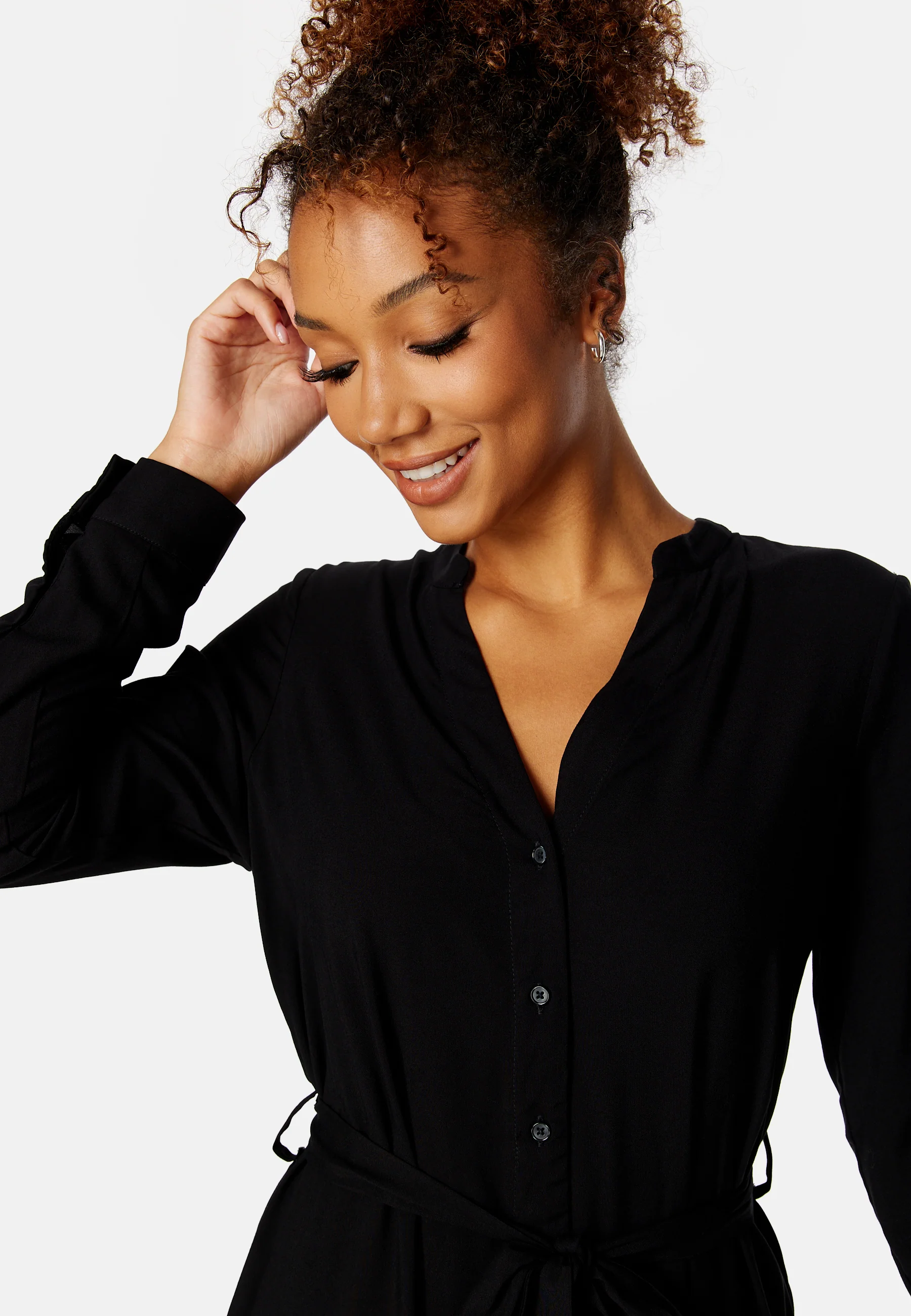 Vica LS Shirt Calf Dress - Image 3