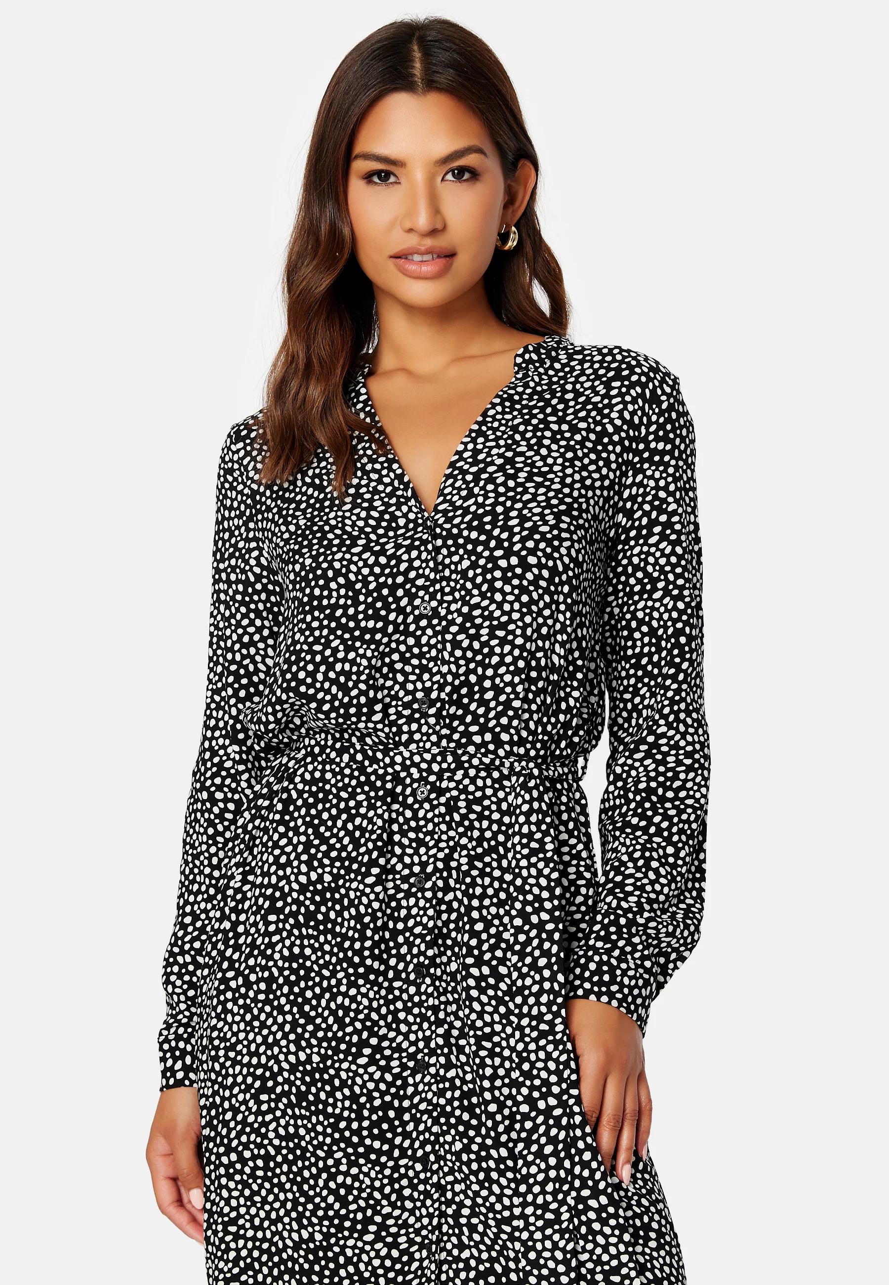 Vica LS Shirt Calf Dress - Image 2