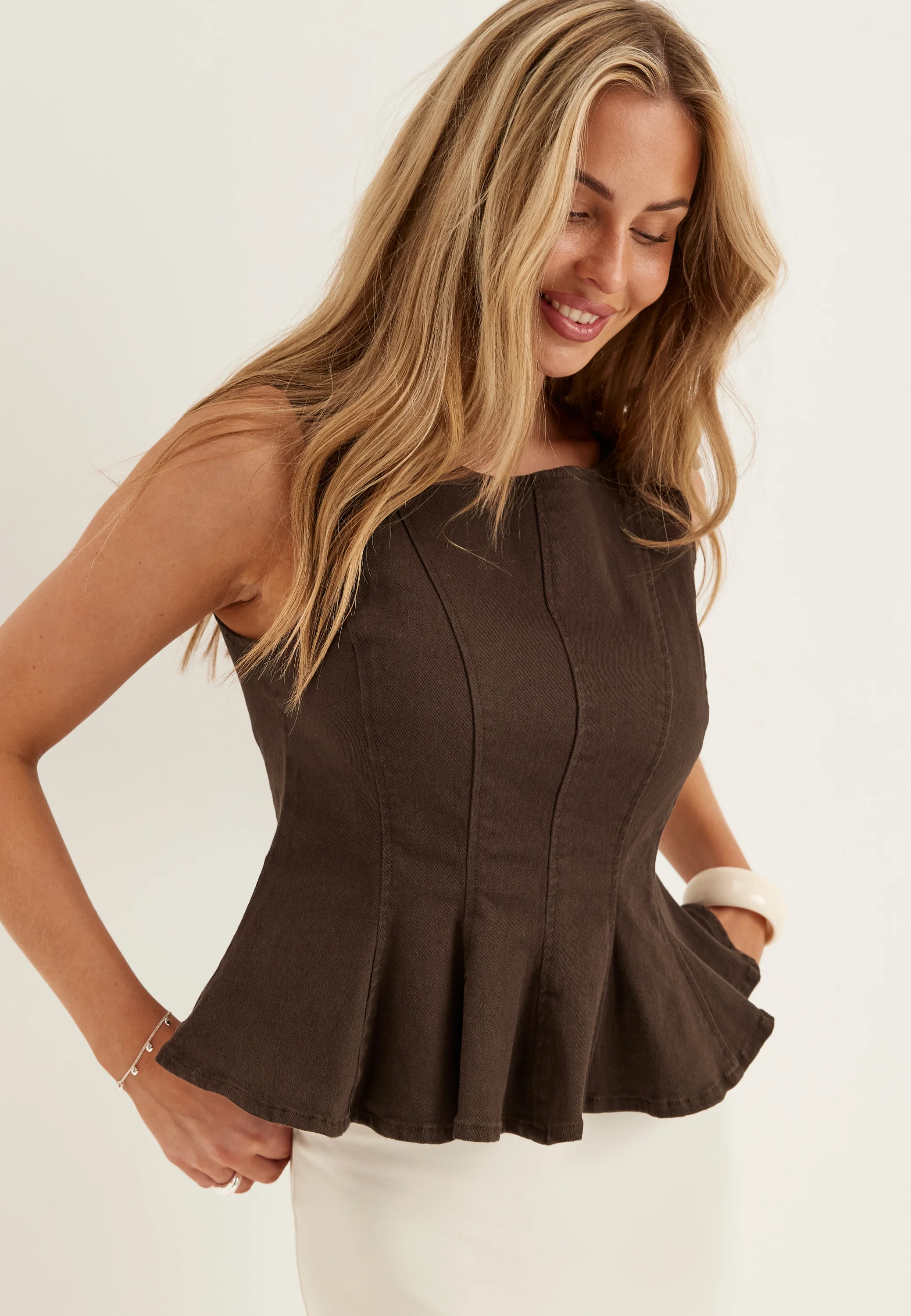Vichia Peplum Top
