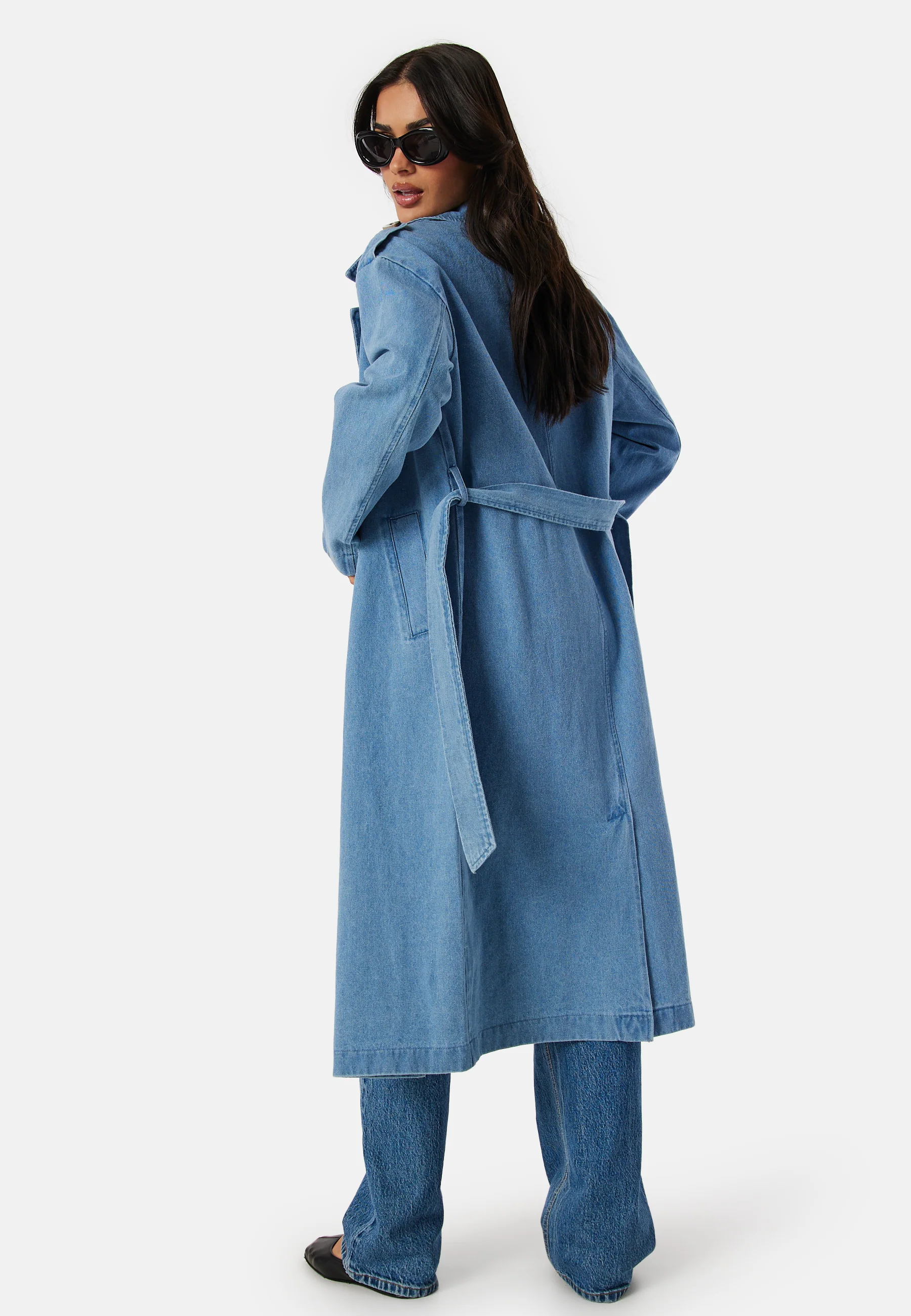 Vici doublebreasted L/S denim trenchcoat - Image 2