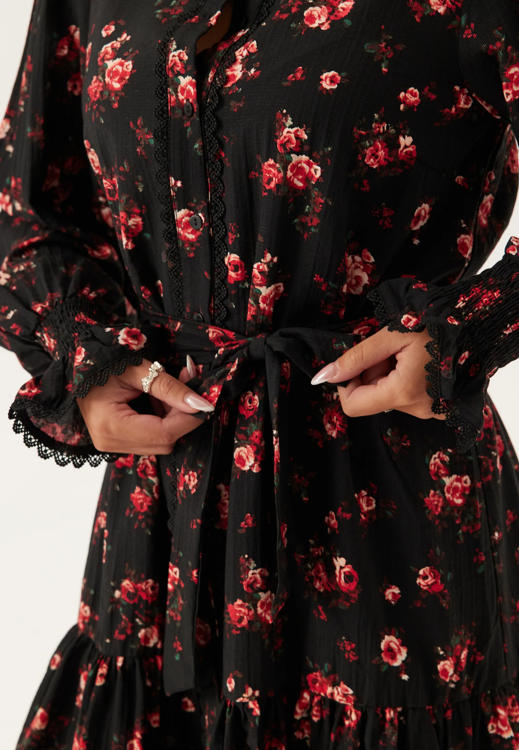 Viclo Rose Ls Shirt Dress - Image 4
