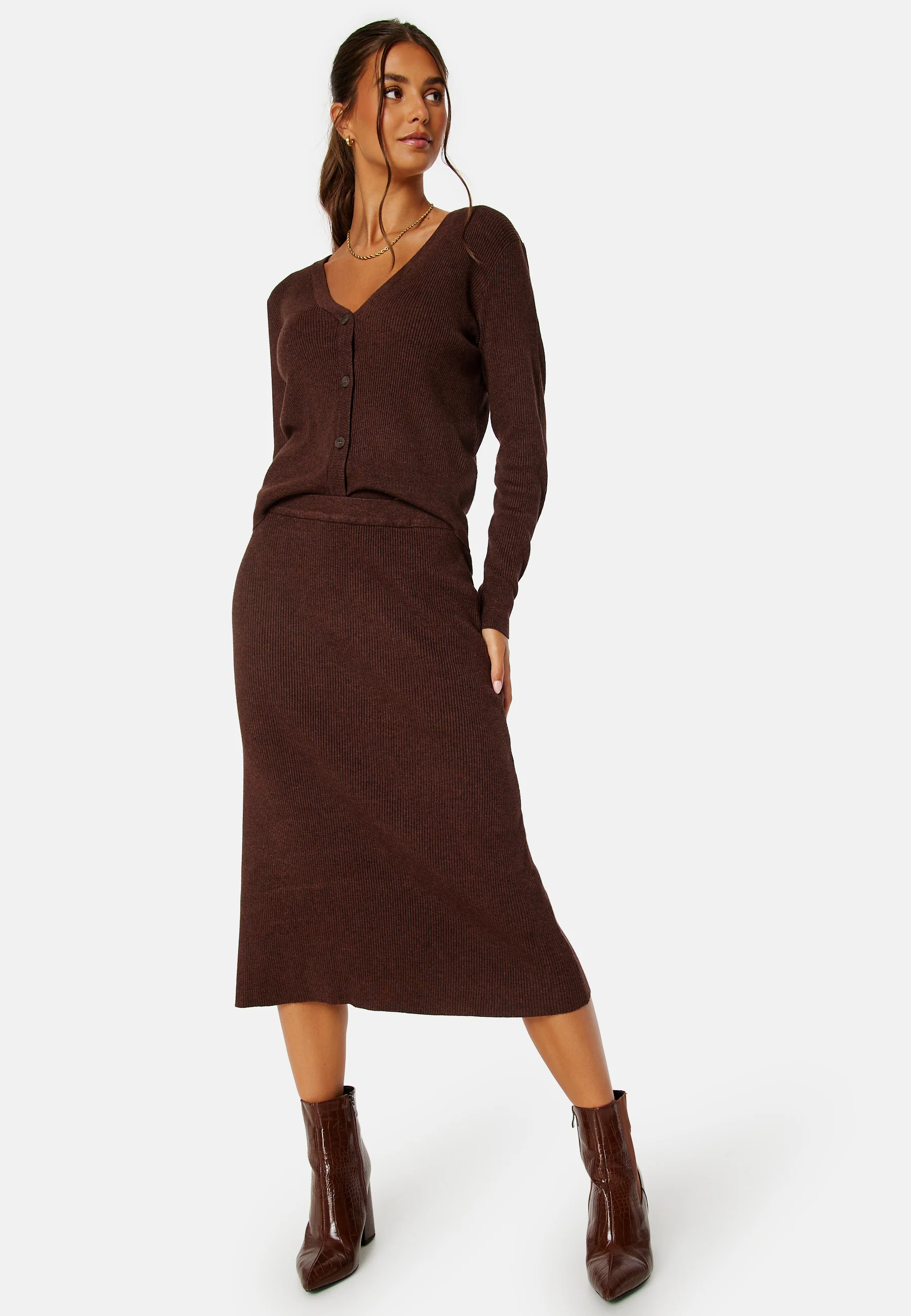 Vicomfy A-Line Knit Skirt - Image 2