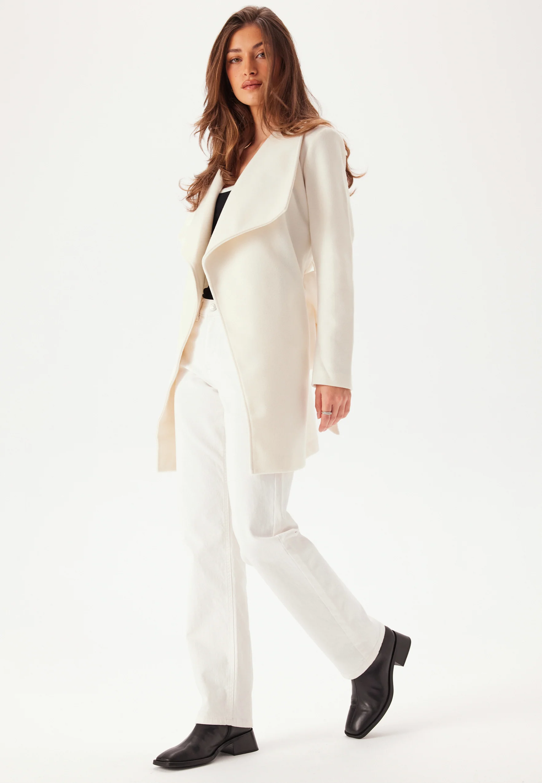 Vicooley Collar Belt Coat - Image 4