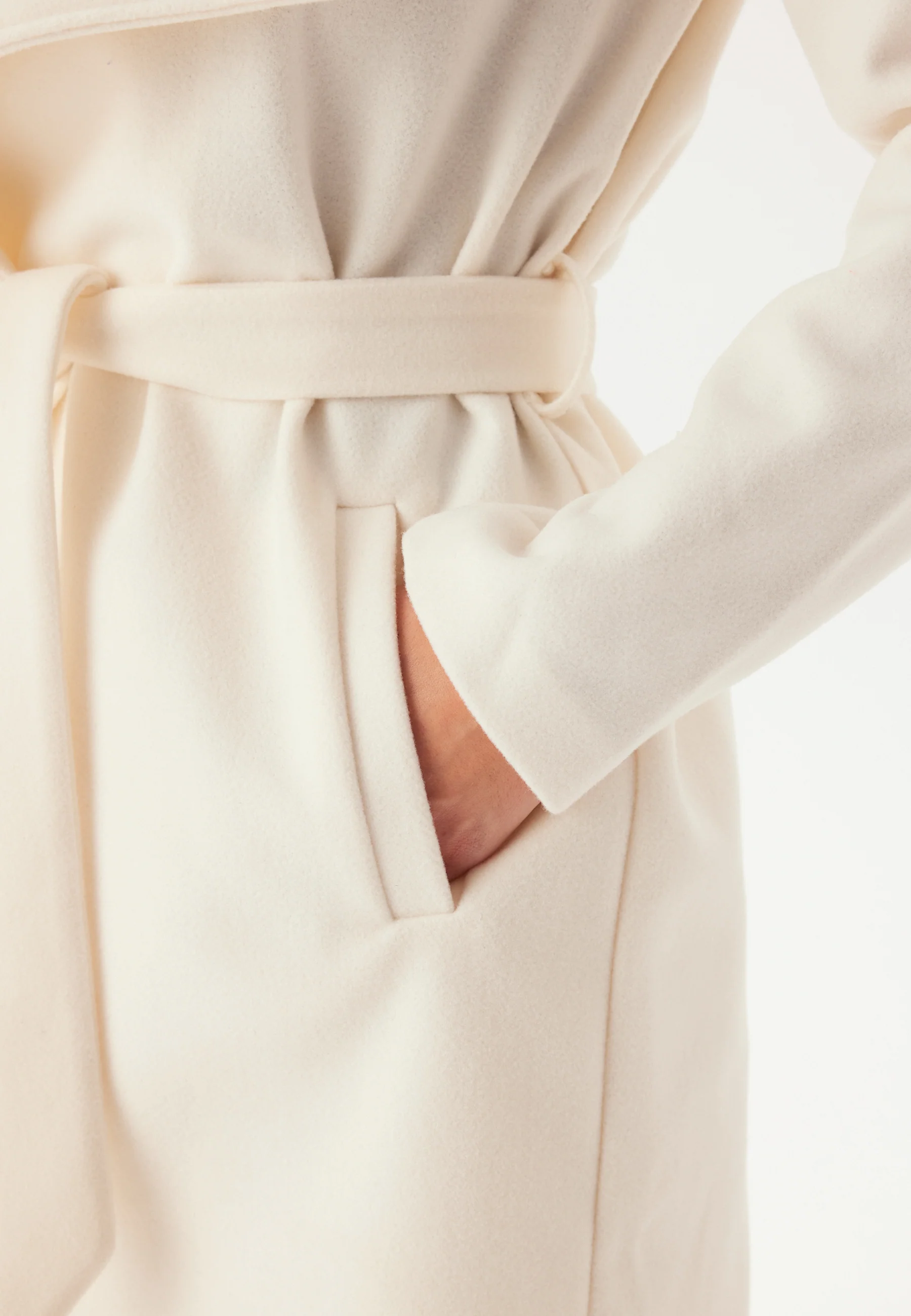 Vicooley Collar Belt Coat - Image 5
