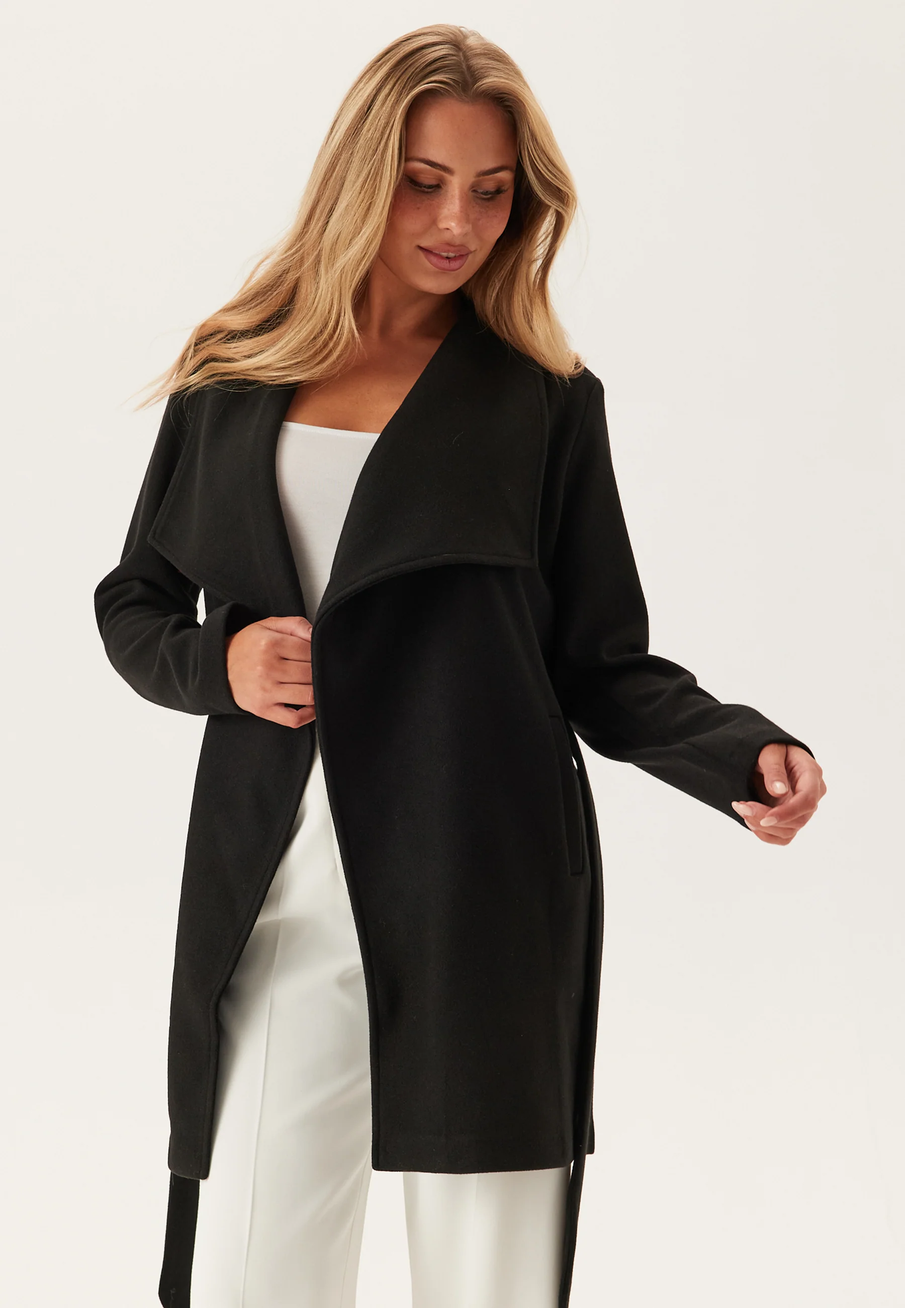 Vicooley Collar Belt Coat - Image 4