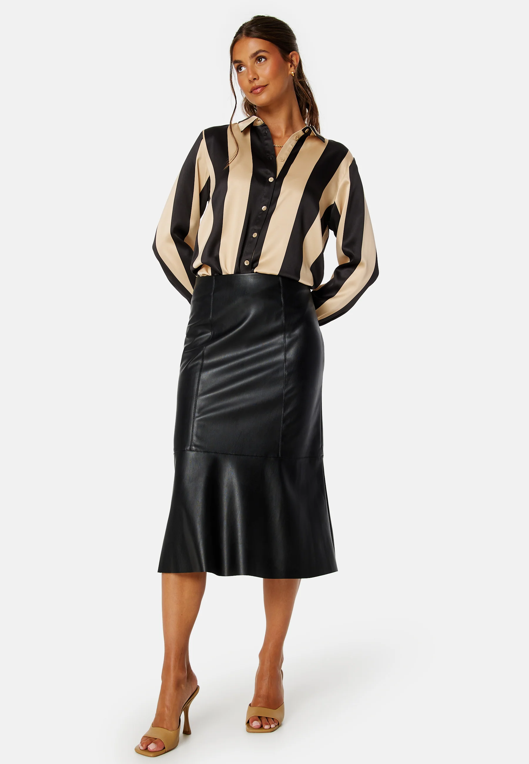 Victoria LS Loose Satin Shirt - Image 2