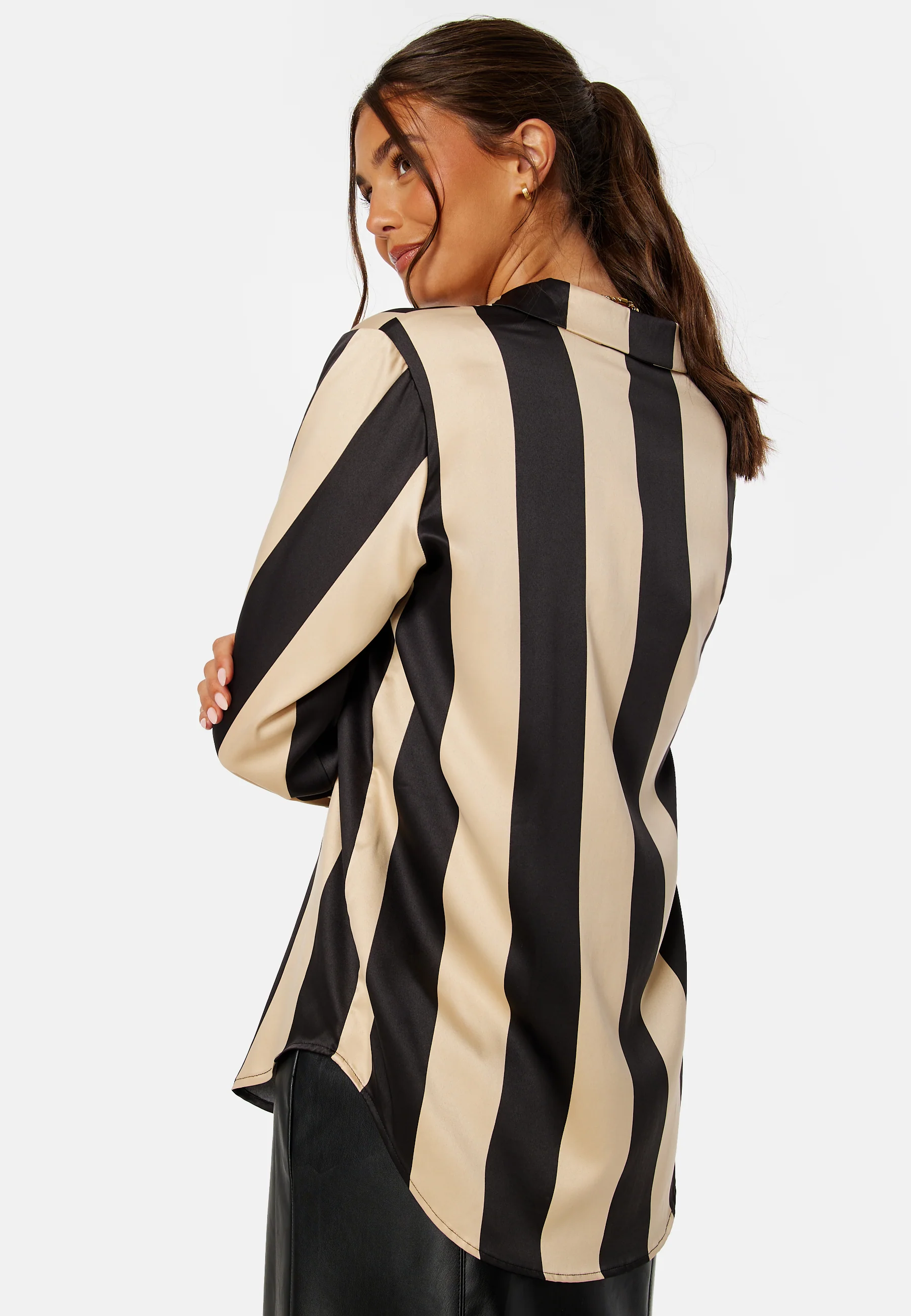 Victoria LS Loose Satin Shirt - Image 3