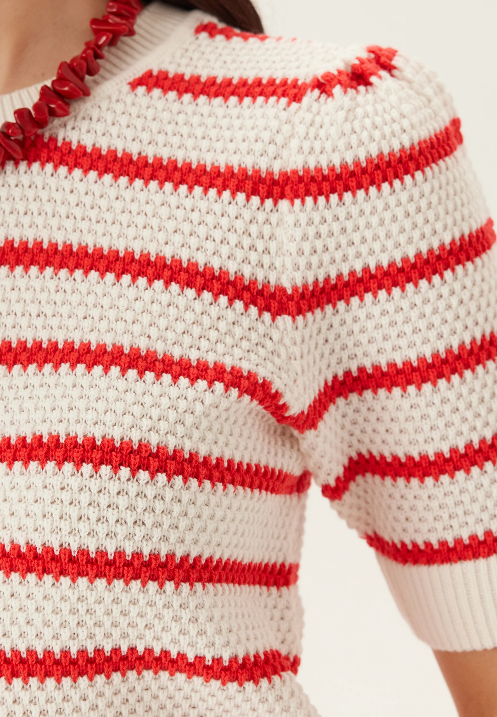 Vidalo O-neck S/S STRIPE KNIT - Image 4