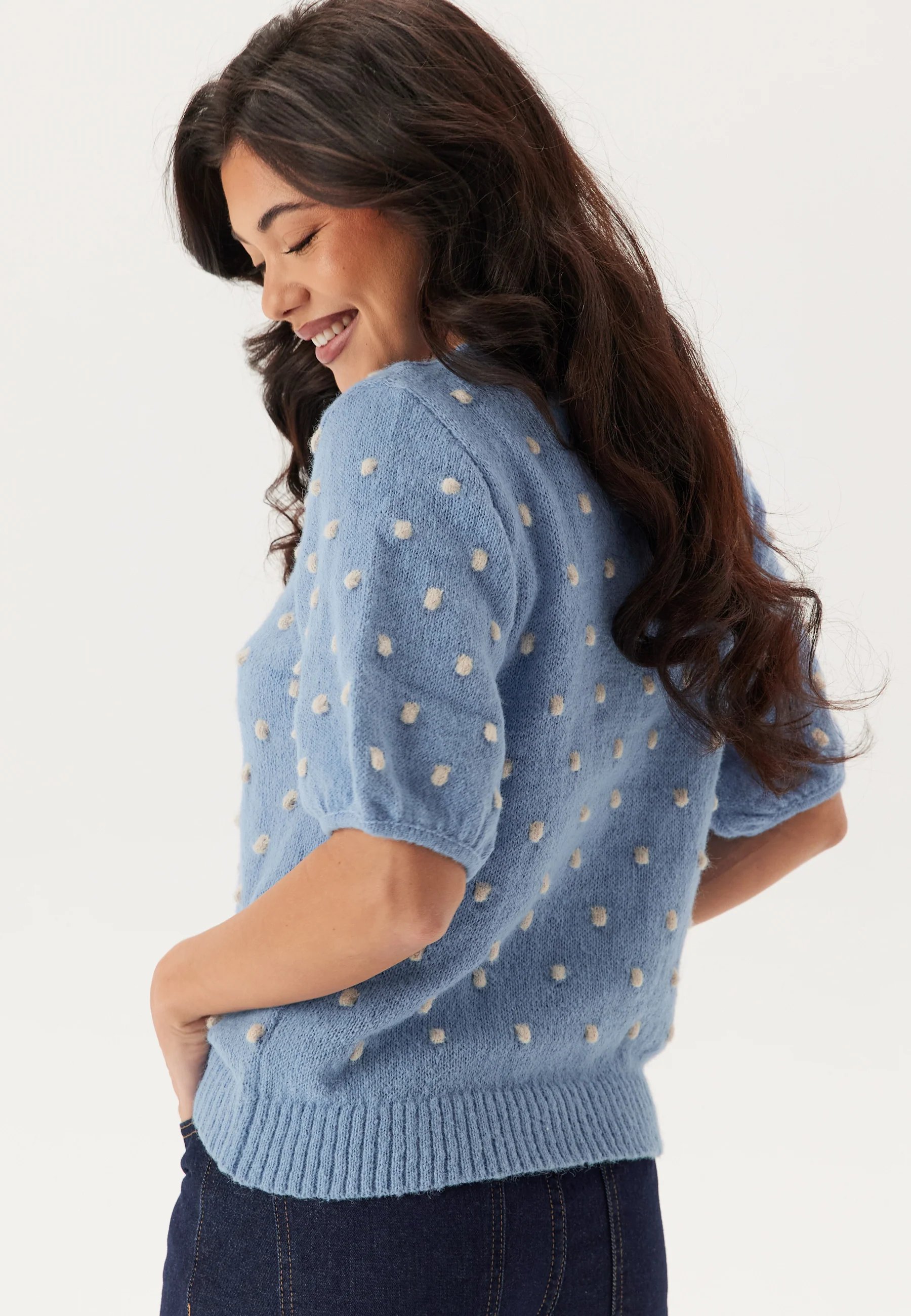 Vidottie 2/4 SLEEVE KNIT TOP S - Image 2