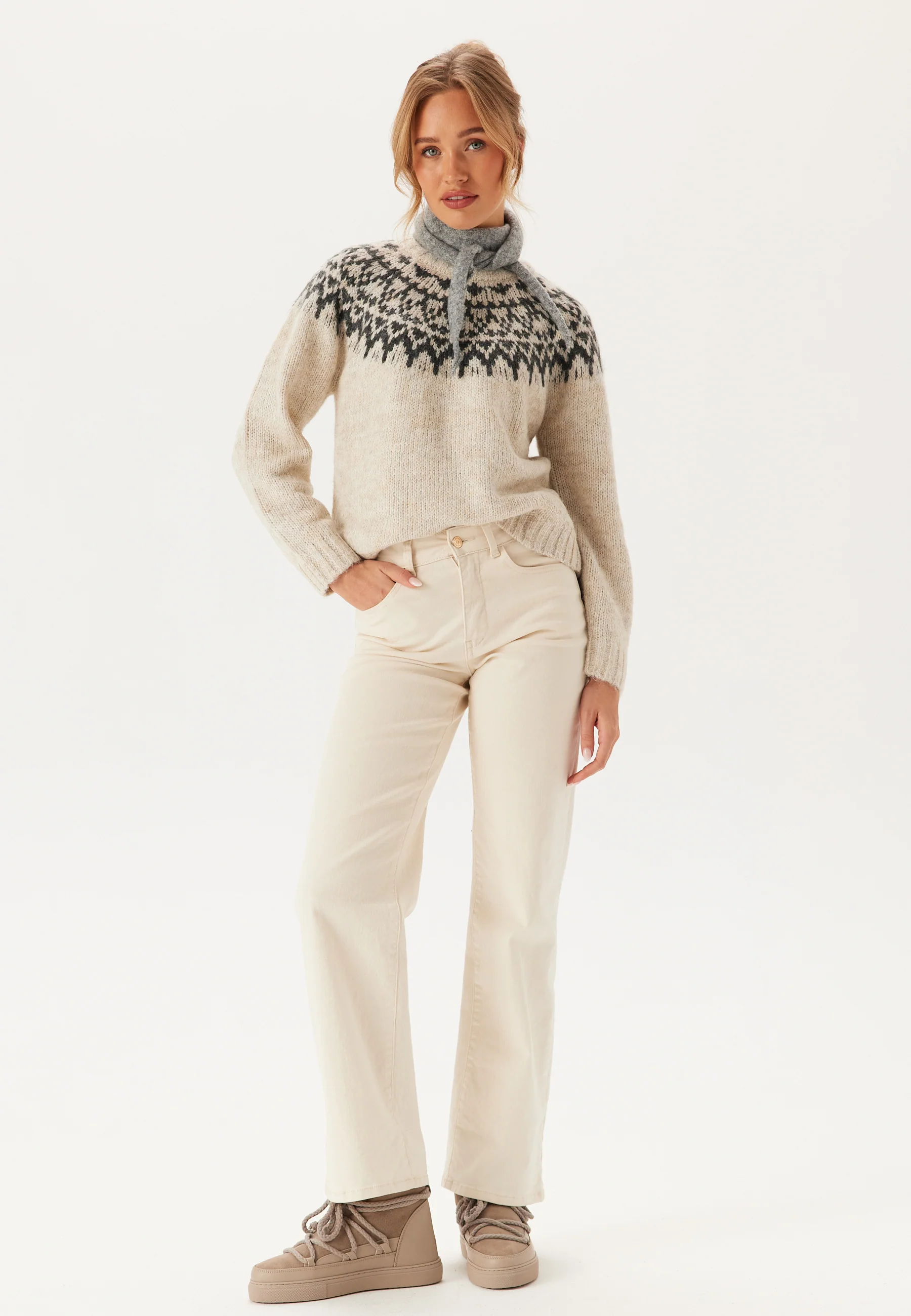 Viejla O-neck L/S JACQUARD KNI - Image 4