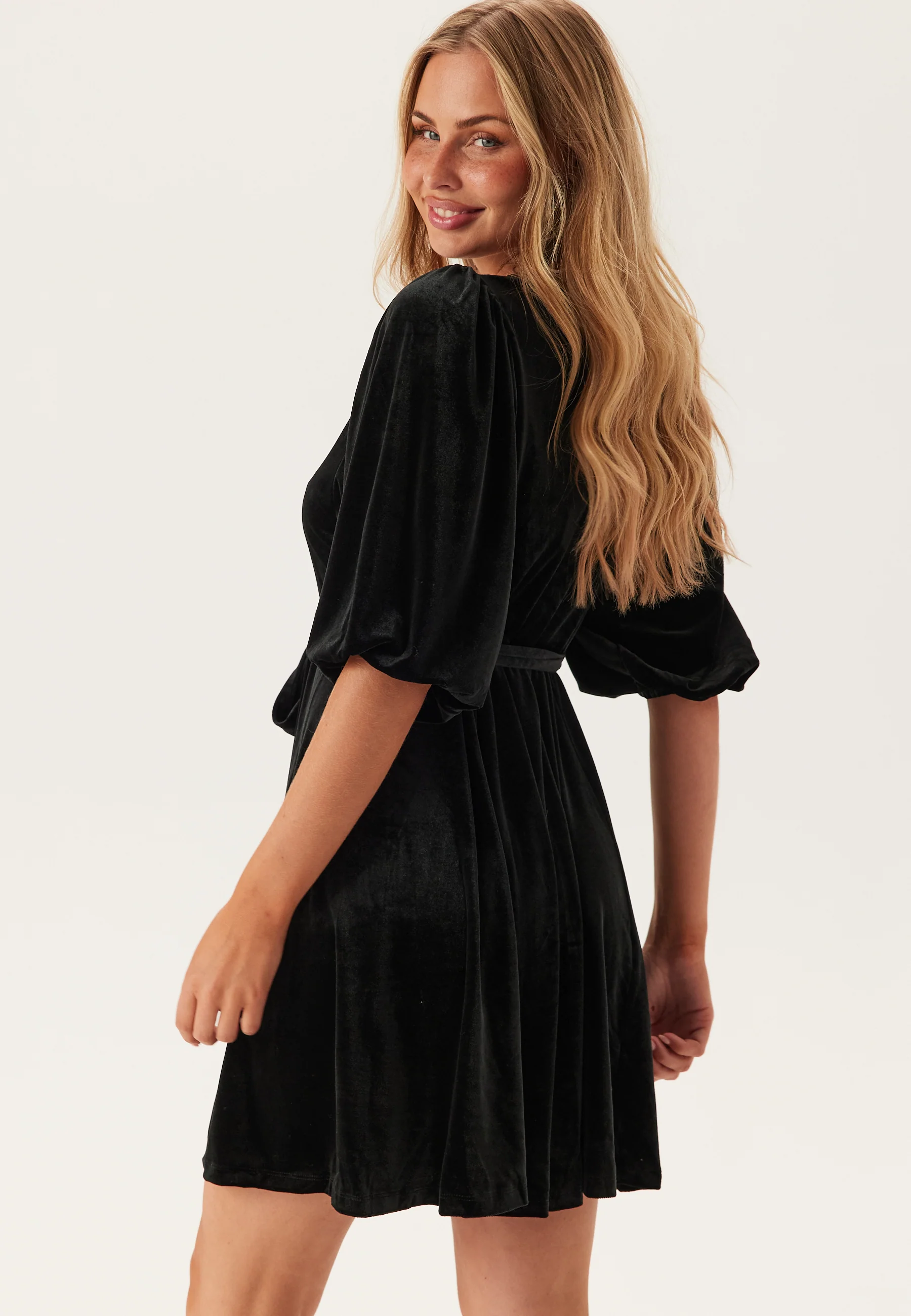 Viemily O-neck 3/4 SHORT DRESS - Image 2