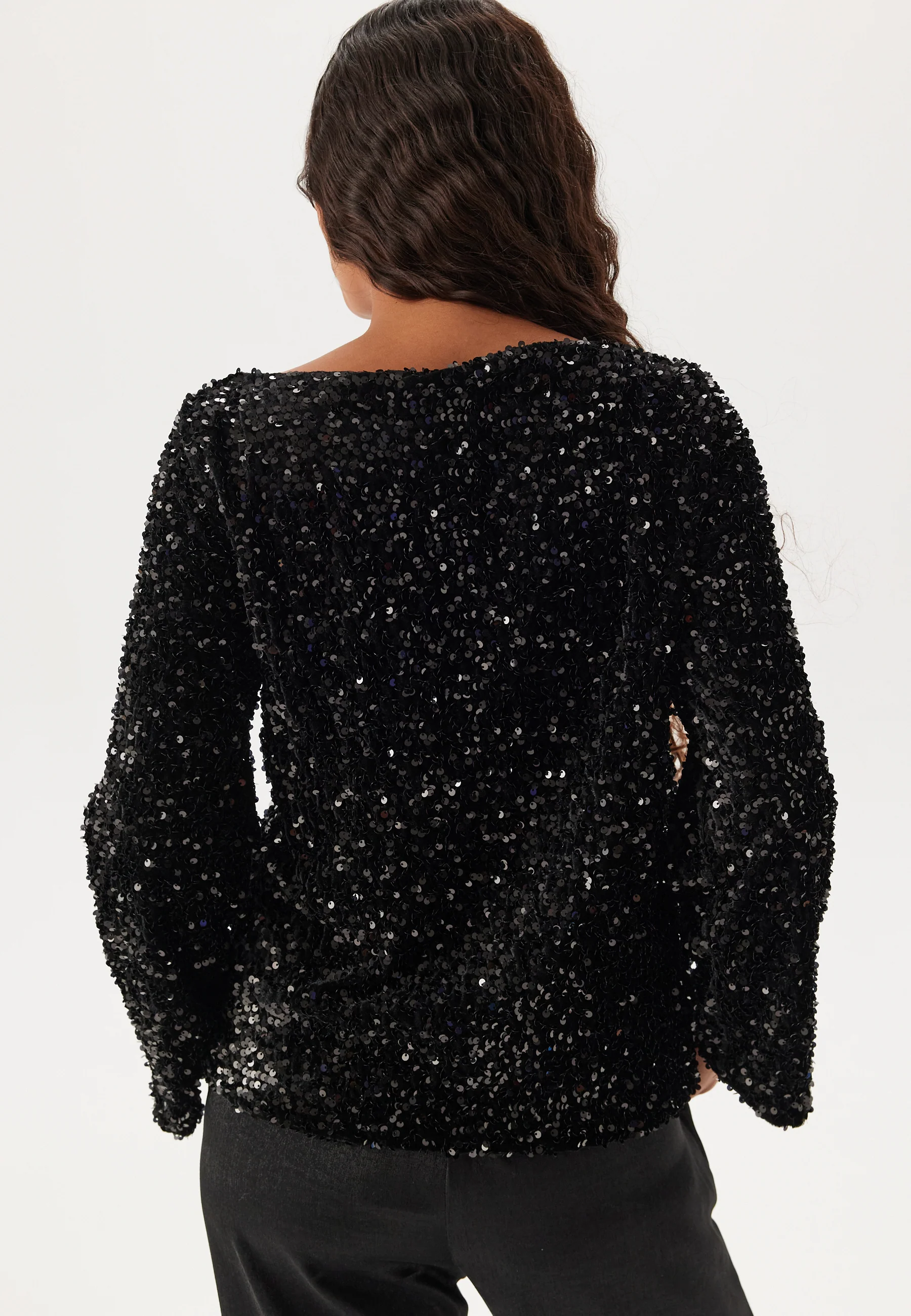 Vifaith Boat Neck L/S SEQUIN T - Image 2