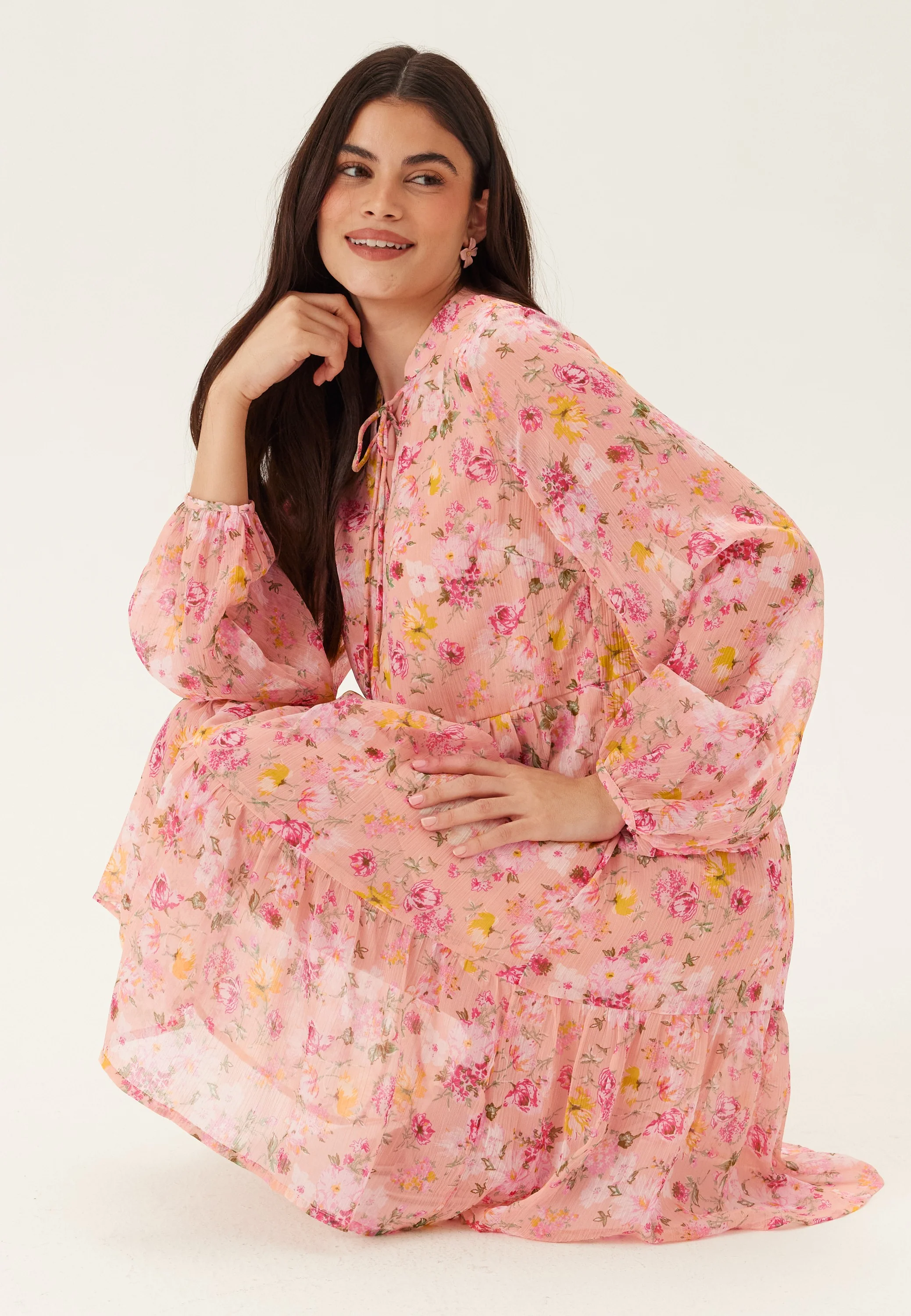 Vifalia L/S TIE V-NECK DRESS - Image 2