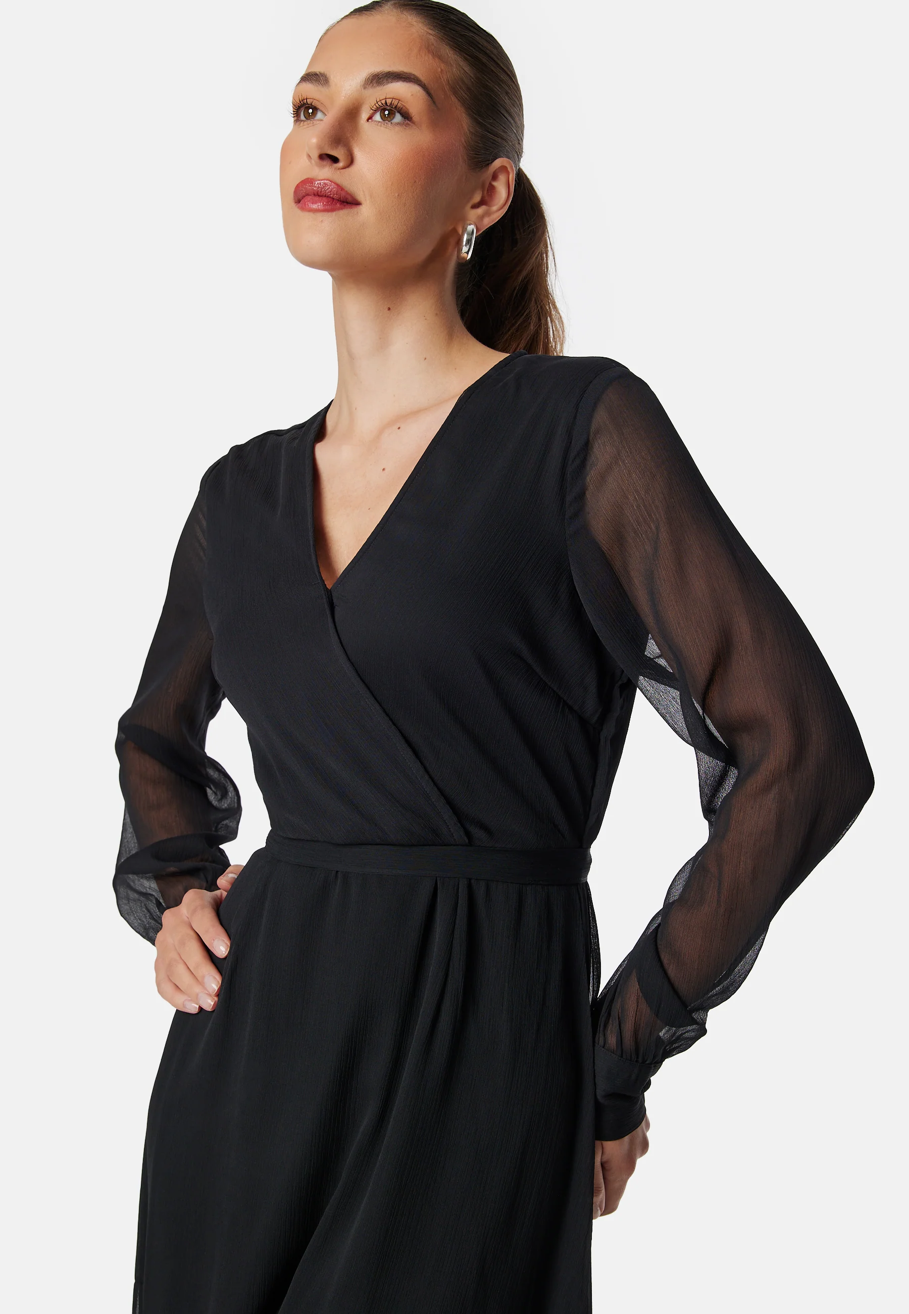 Vifalia V-neck L/S MIDI DRESS - Image 3