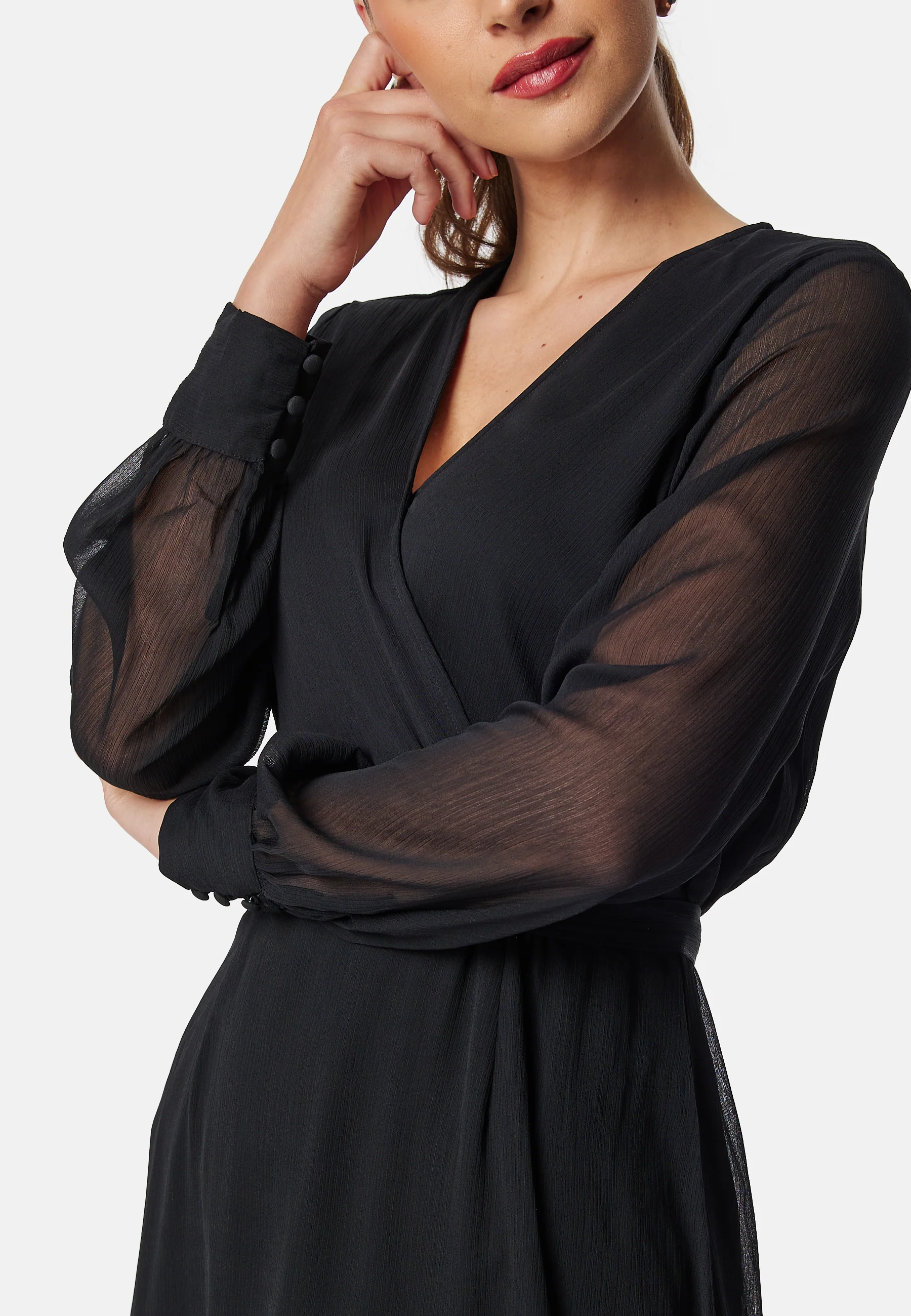 Vifalia V-neck L/S MIDI DRESS - Image 4
