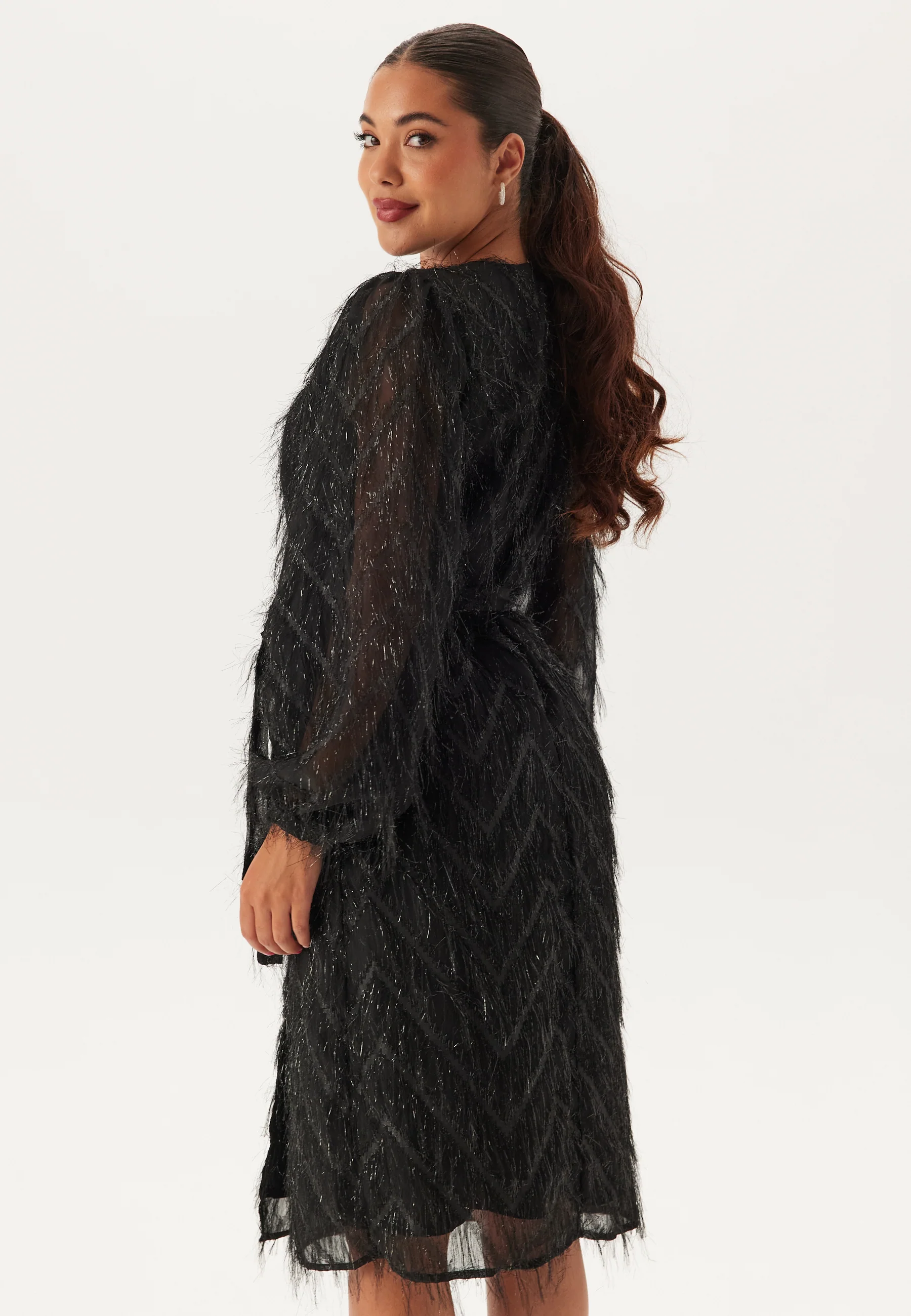Vifeather L/S MIDI WRAP DRESS - Image 3