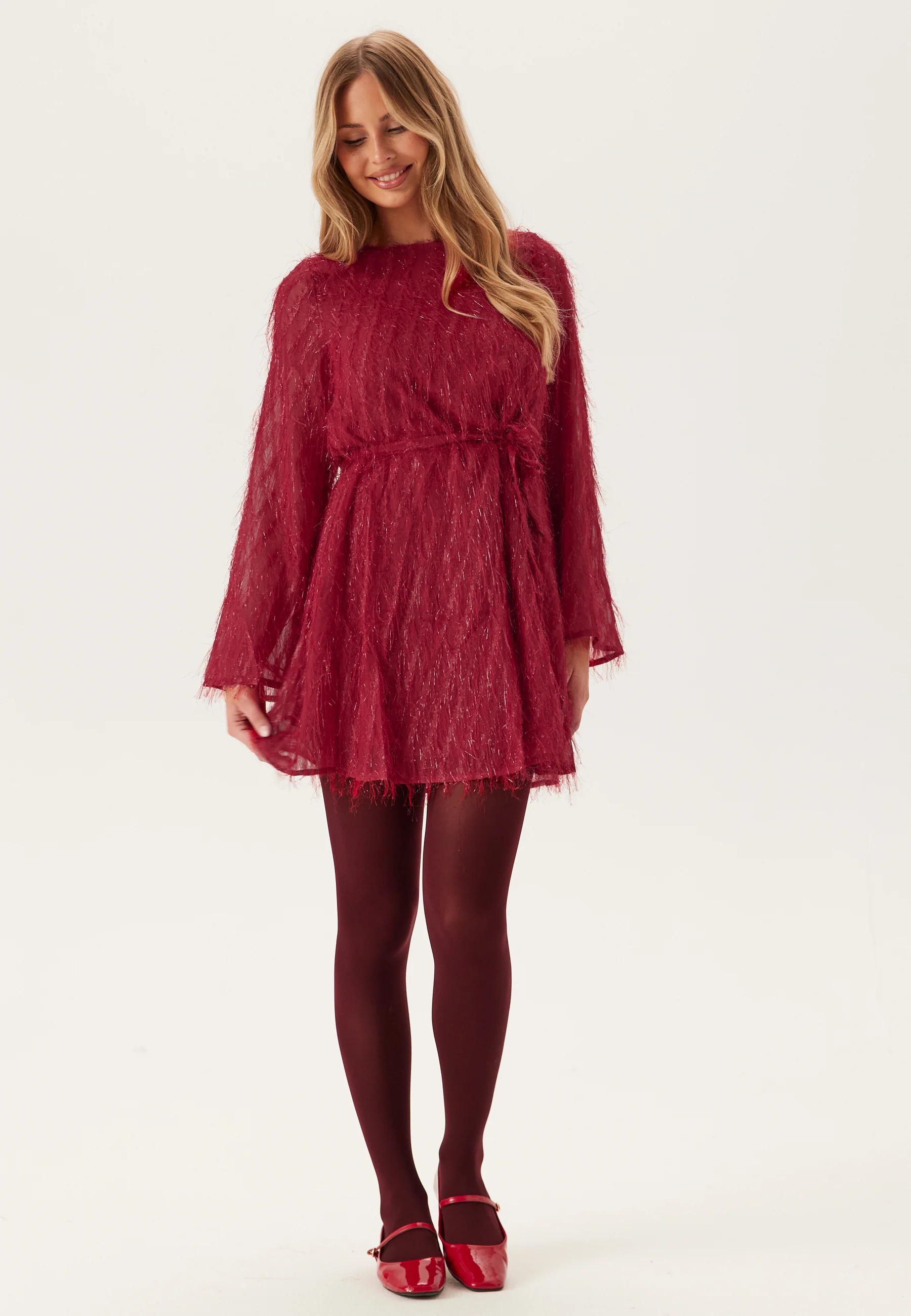 Vifeather L/S O-NECK SHORT DRE - Image 3