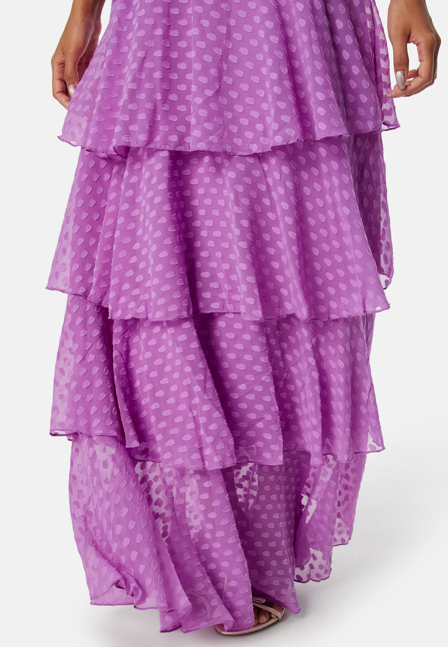 Viika V-Neck maxi flounce dress - Image 3