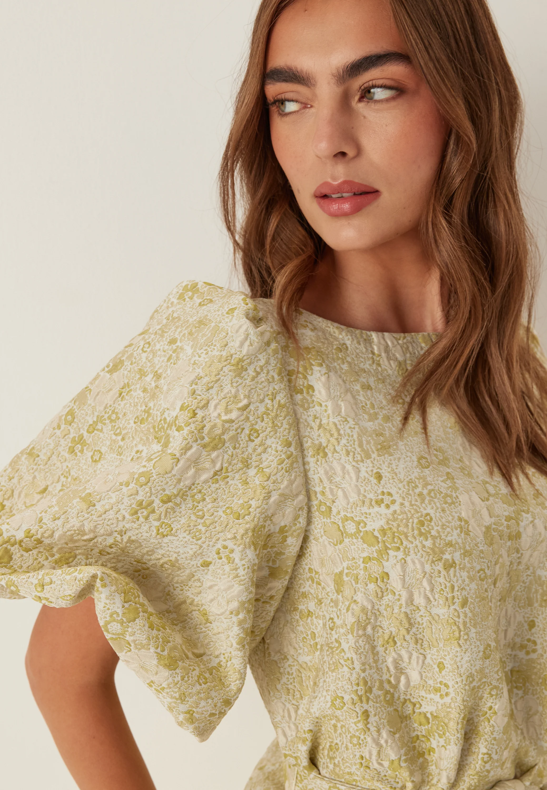 Vikaia Boat Neck 2/4 JACQ SHORT DRESS - Image 4