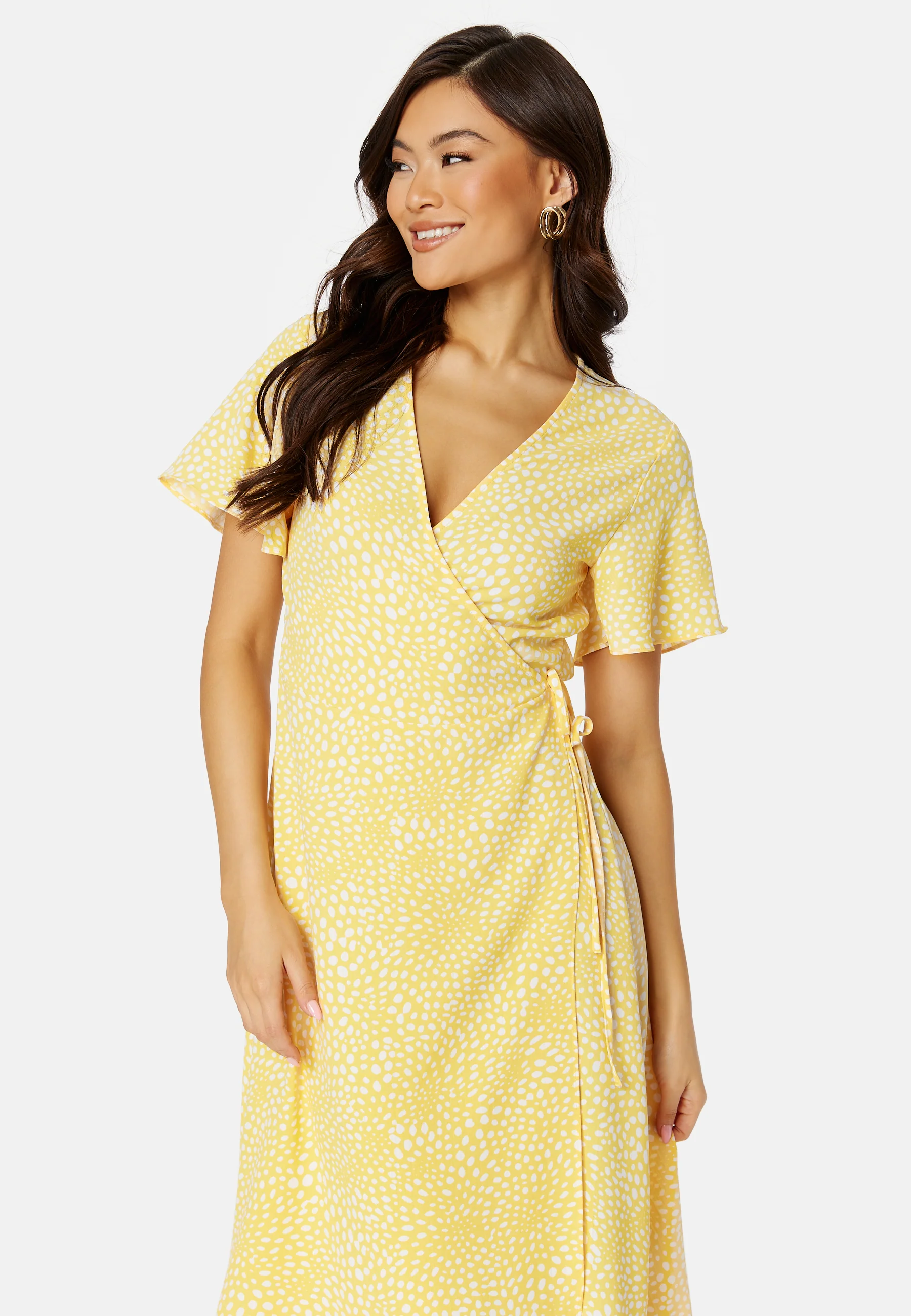 Vilovie S/S Wrap Midi Dress - Image 2