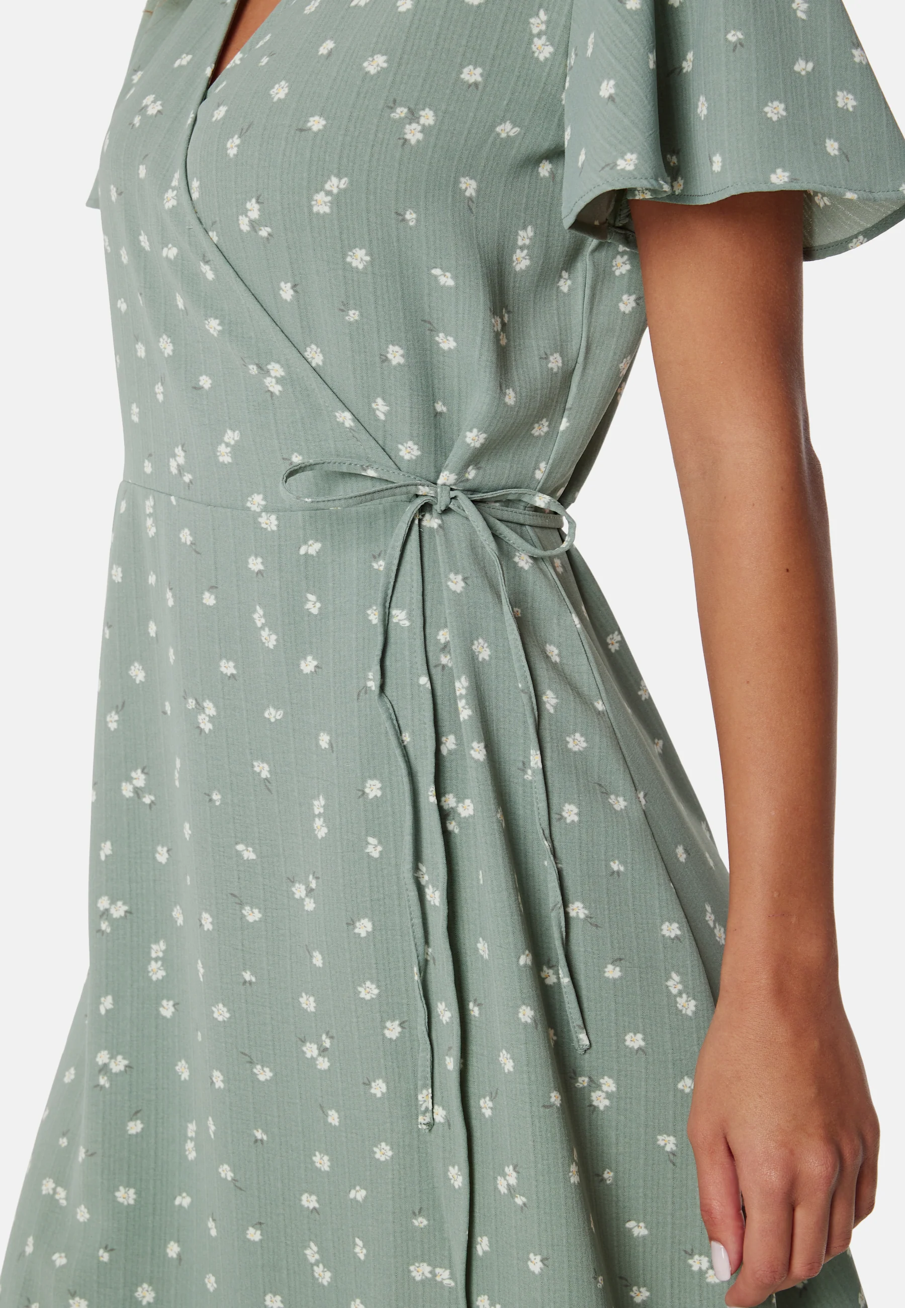 Vilovie S/S Wrap Midi Dress - Image 3