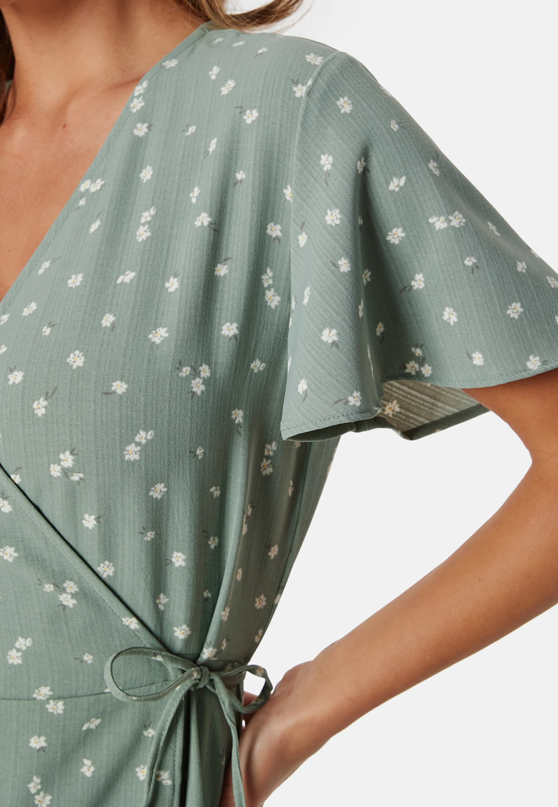 Vilovie S/S Wrap Midi Dress - Image 4