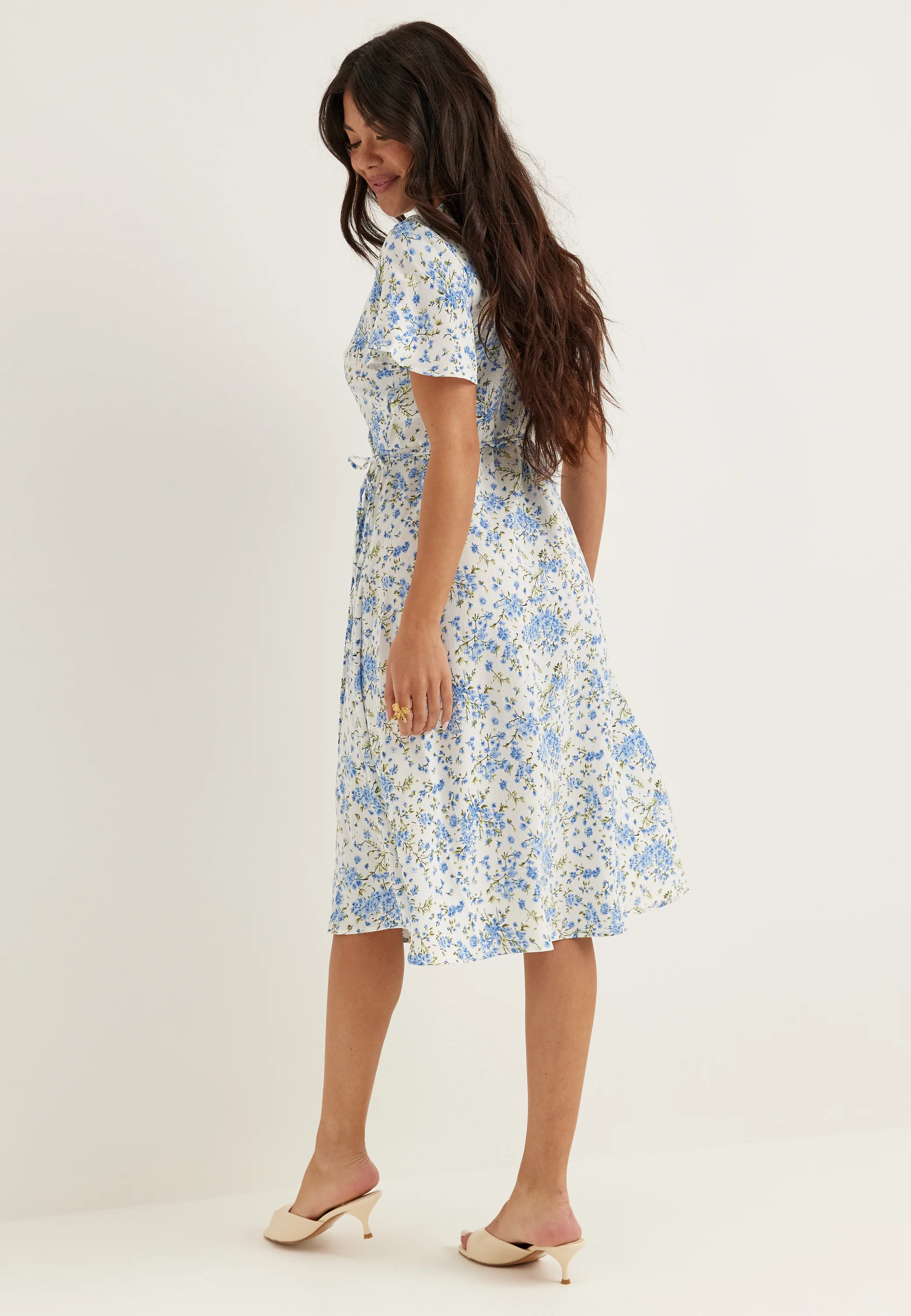 Vilovie S/S Wrap Midi Dress - Image 2
