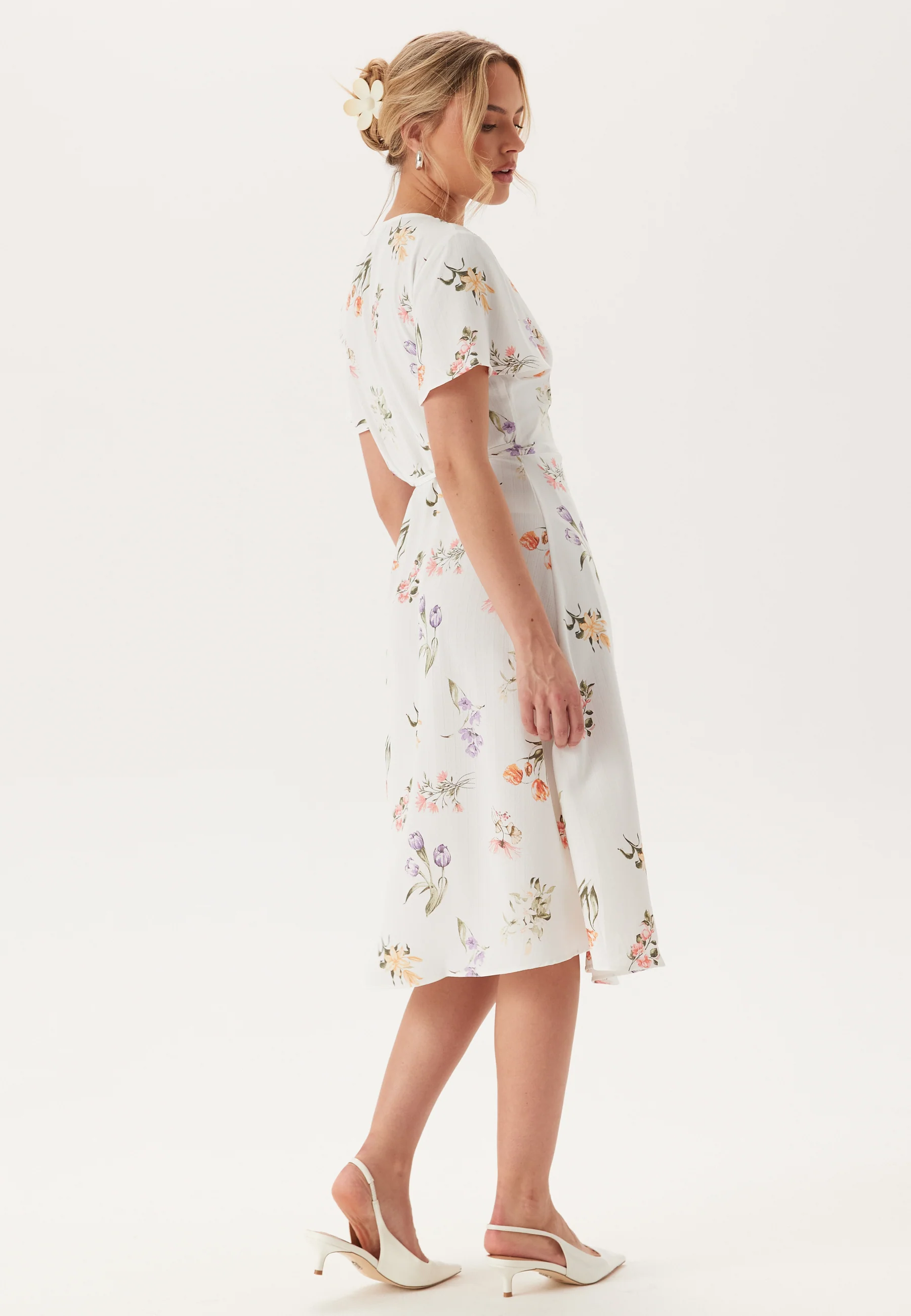 Vilovie S/S Wrap Midi Dress - Image 2
