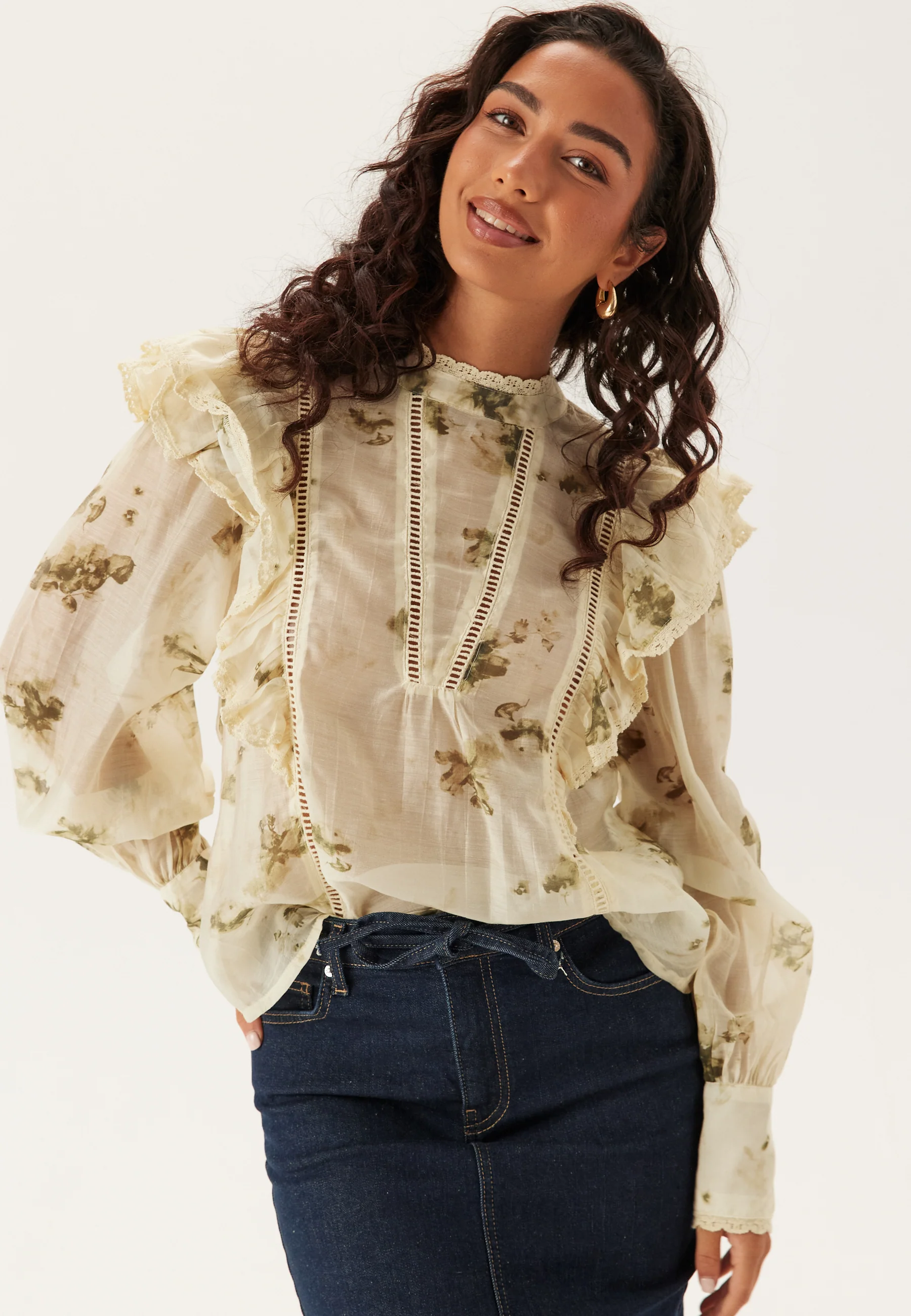 Viremo L/S FRILL TOP FRILL TOP