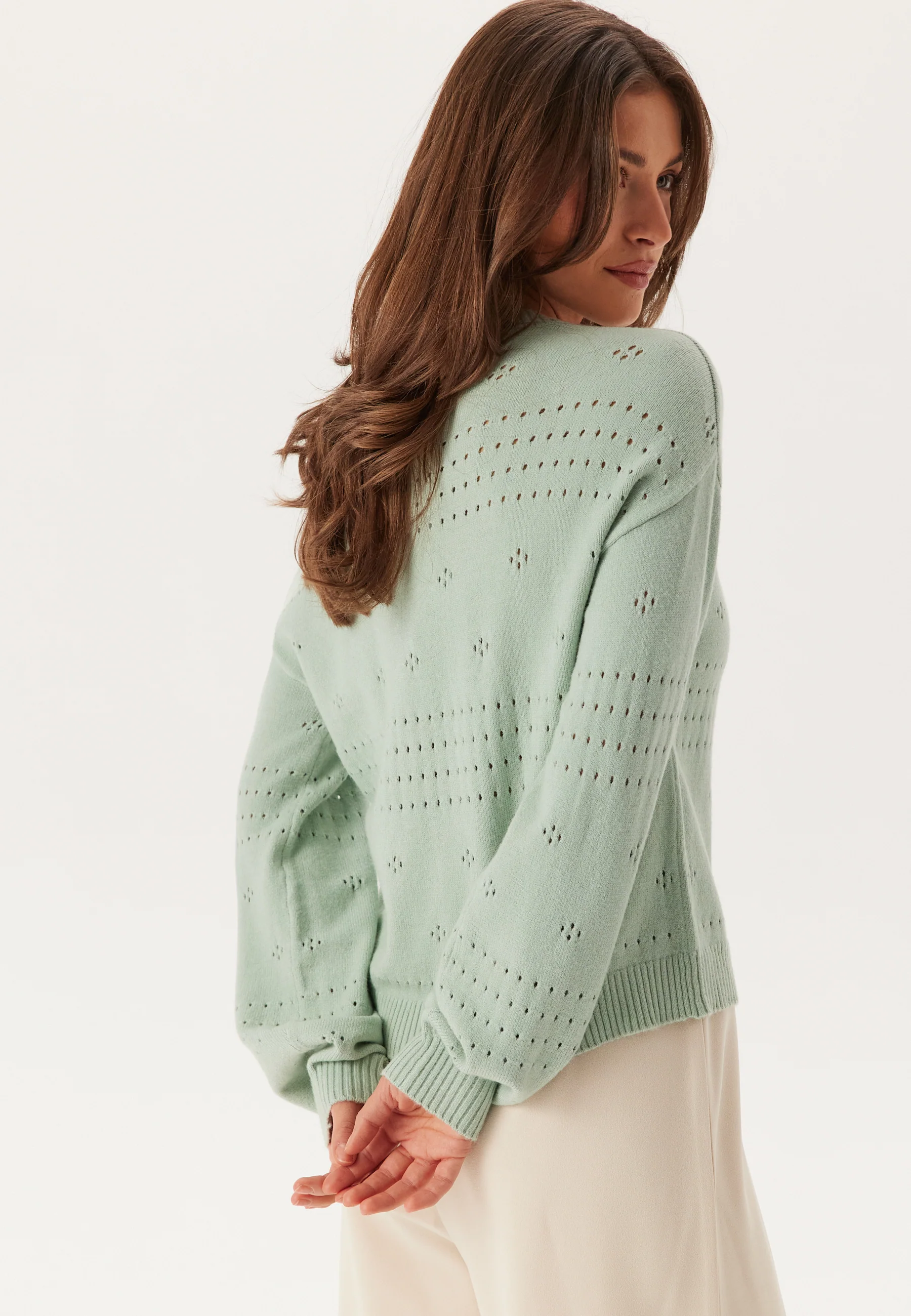 Viril L/S O-Neck Pointelle Knit - Image 2