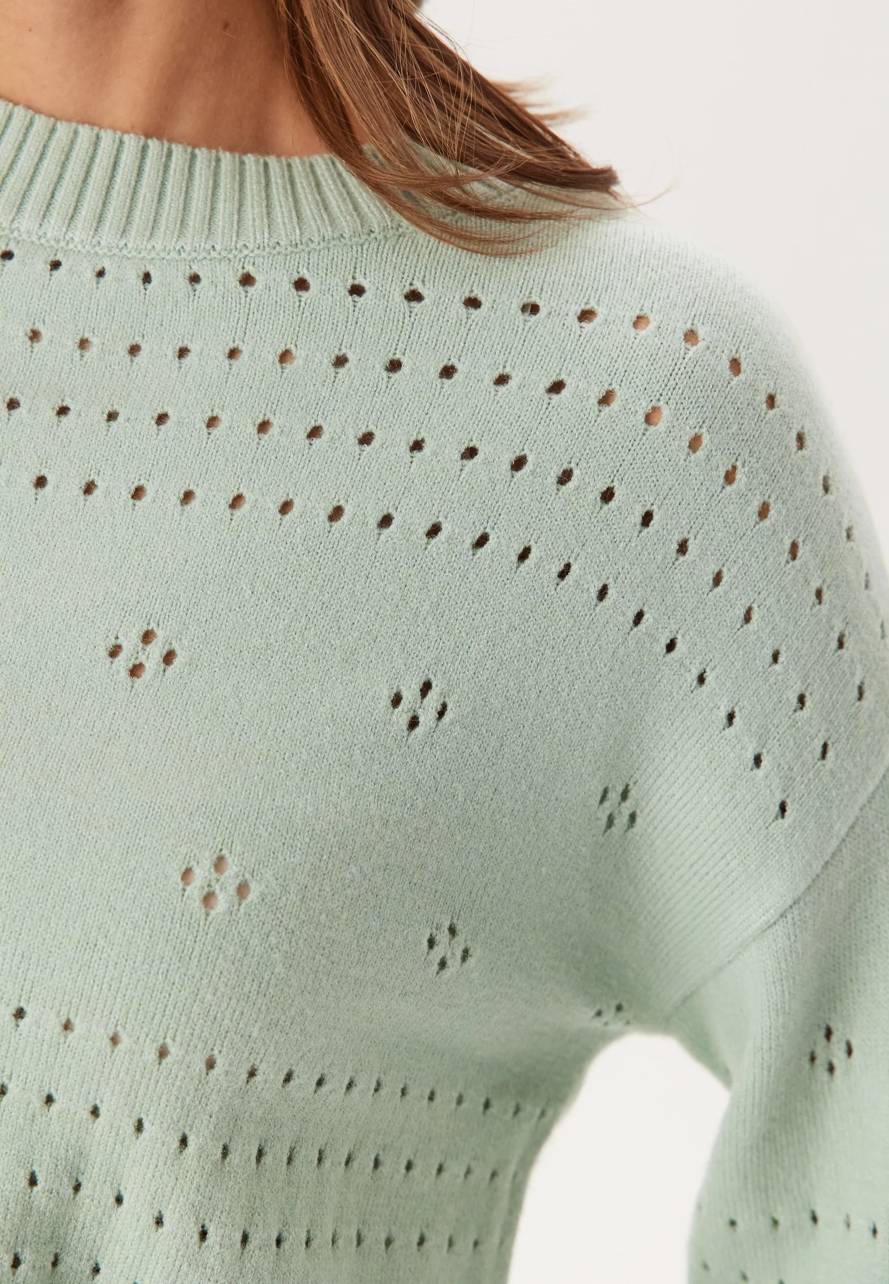 Viril L/S O-Neck Pointelle Knit - Image 4