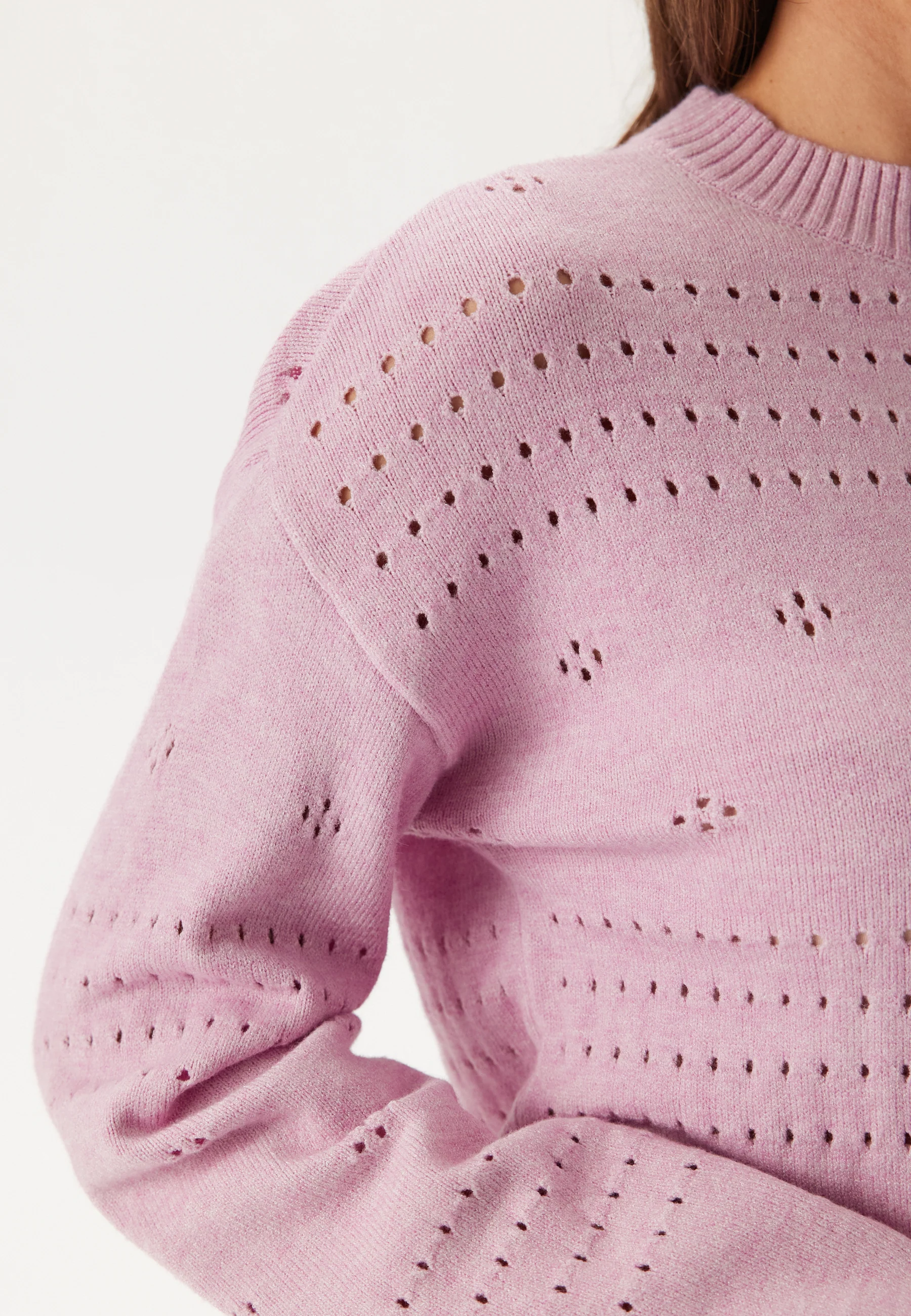 Viril L/S O-Neck Pointelle Knit - Image 3