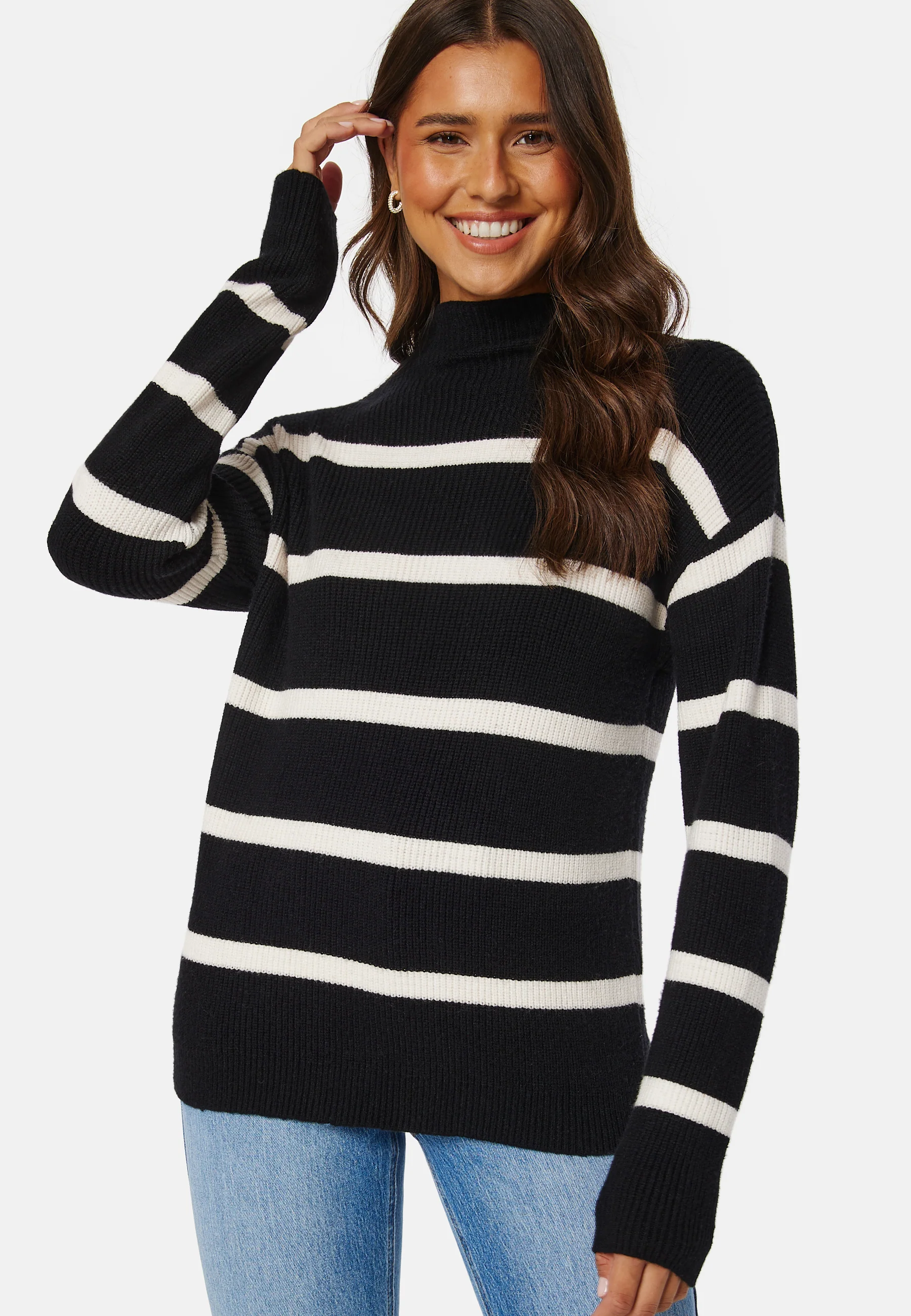 Viril Mockneck L/S Knit Rib Top - Image 2