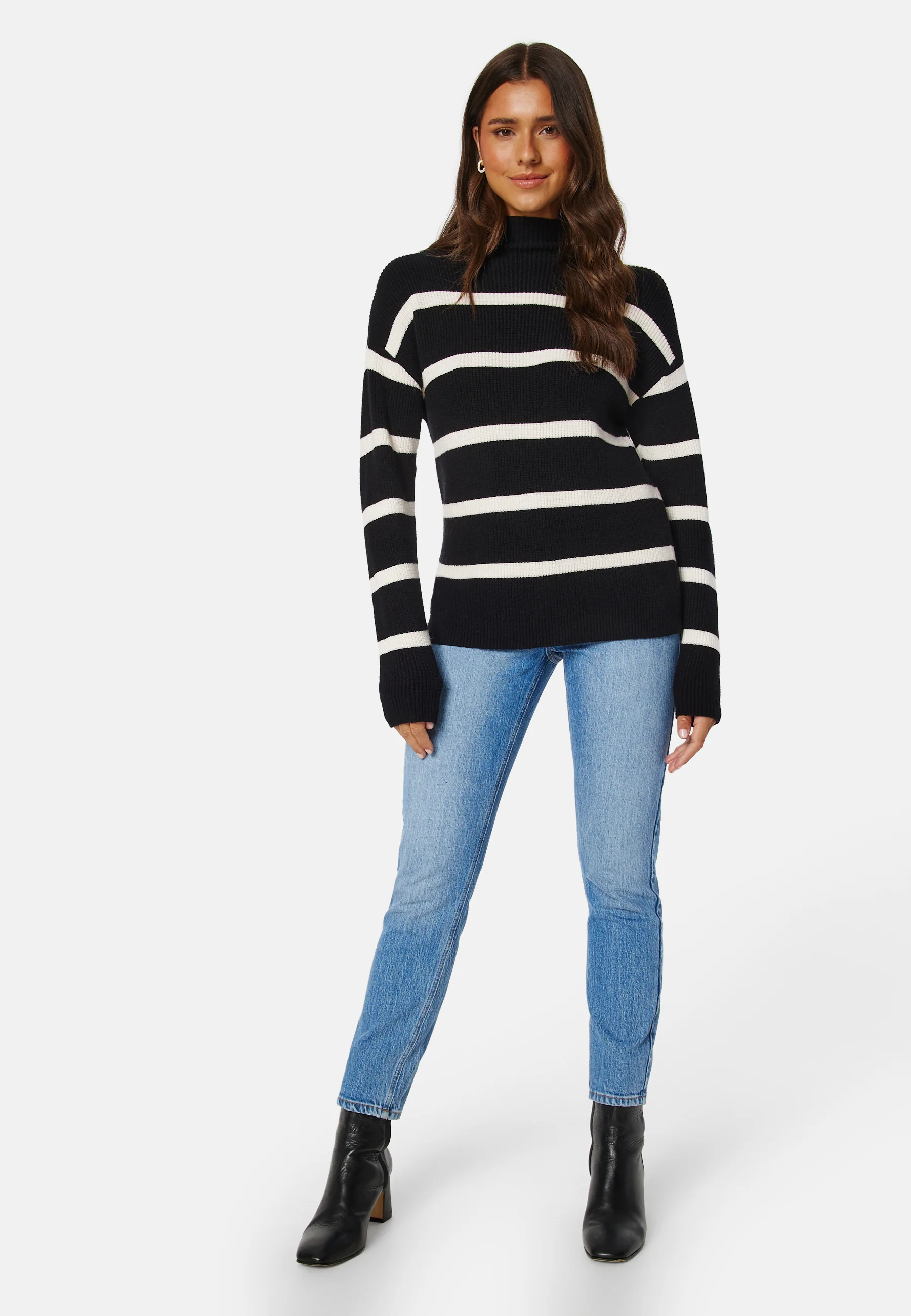 Viril Mockneck L/S Knit Rib Top - Image 4