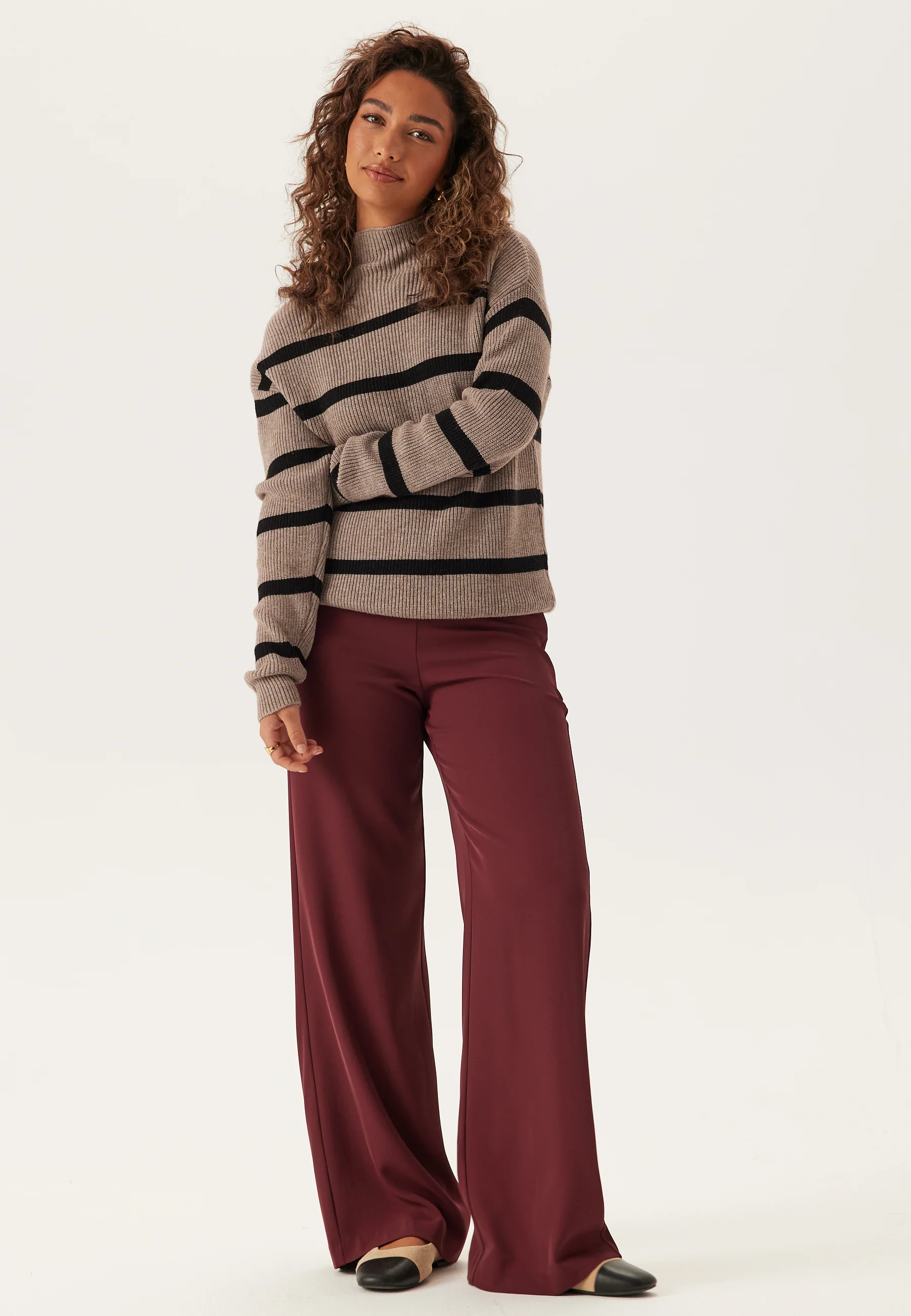 Viril Mockneck L/S Knit Rib Top - Image 3