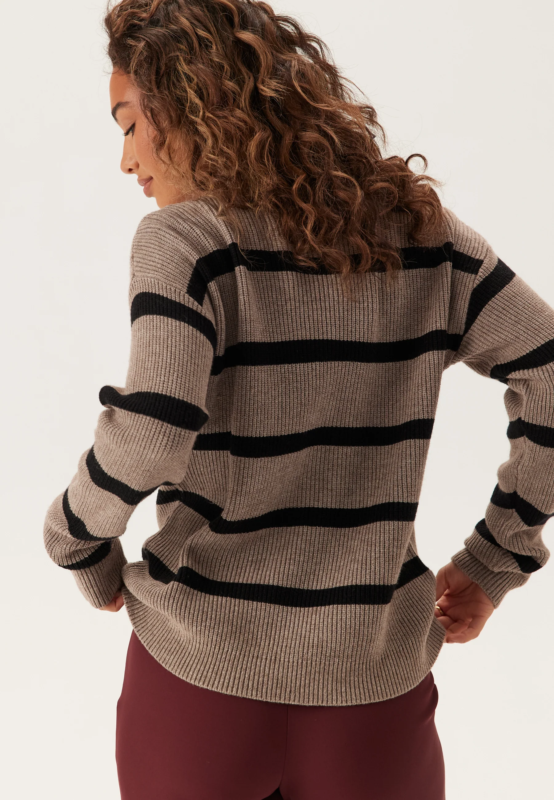 Viril Mockneck L/S Knit Rib Top - Image 4