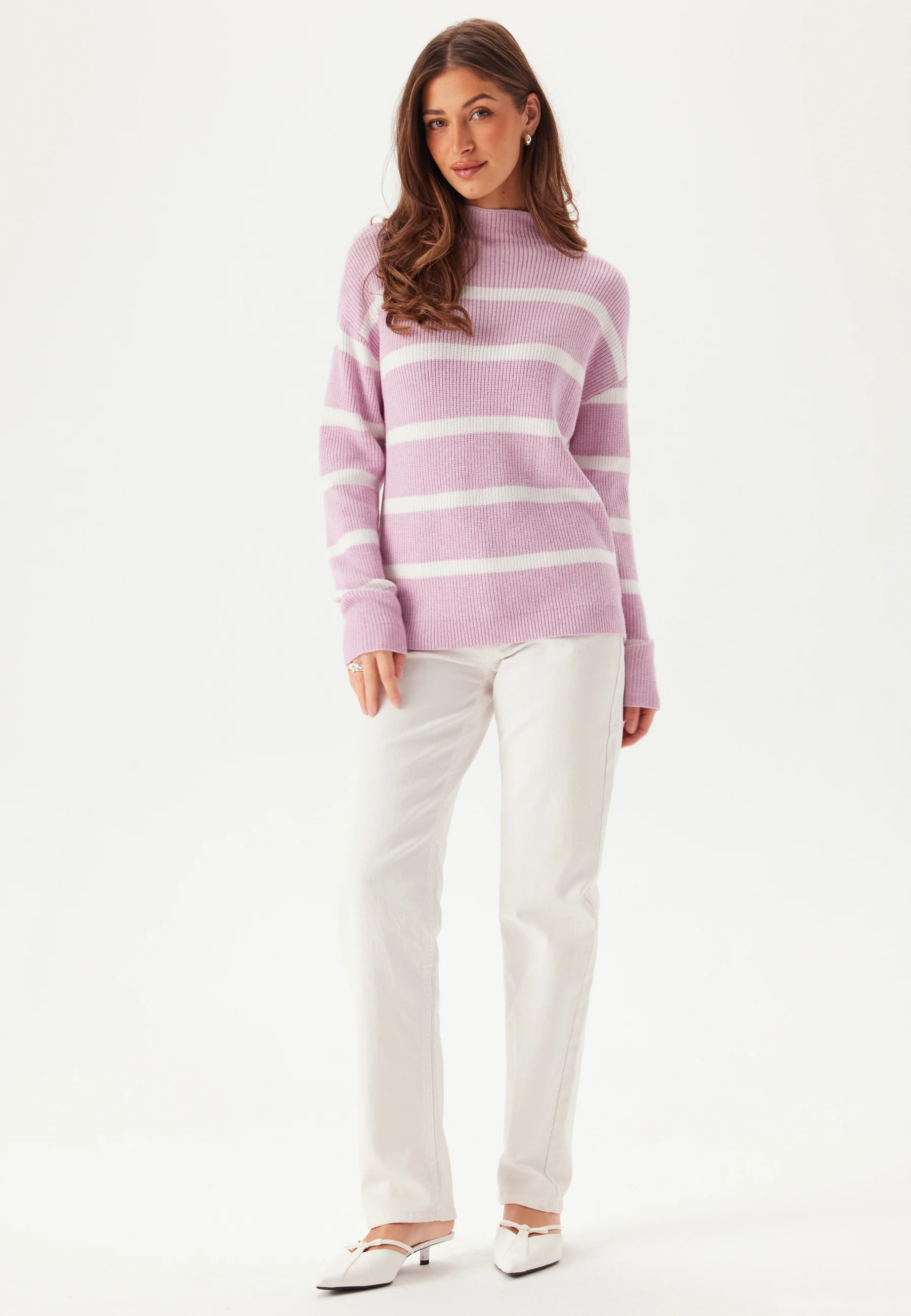Viril Mockneck L/S Knit Rib Top - Image 3