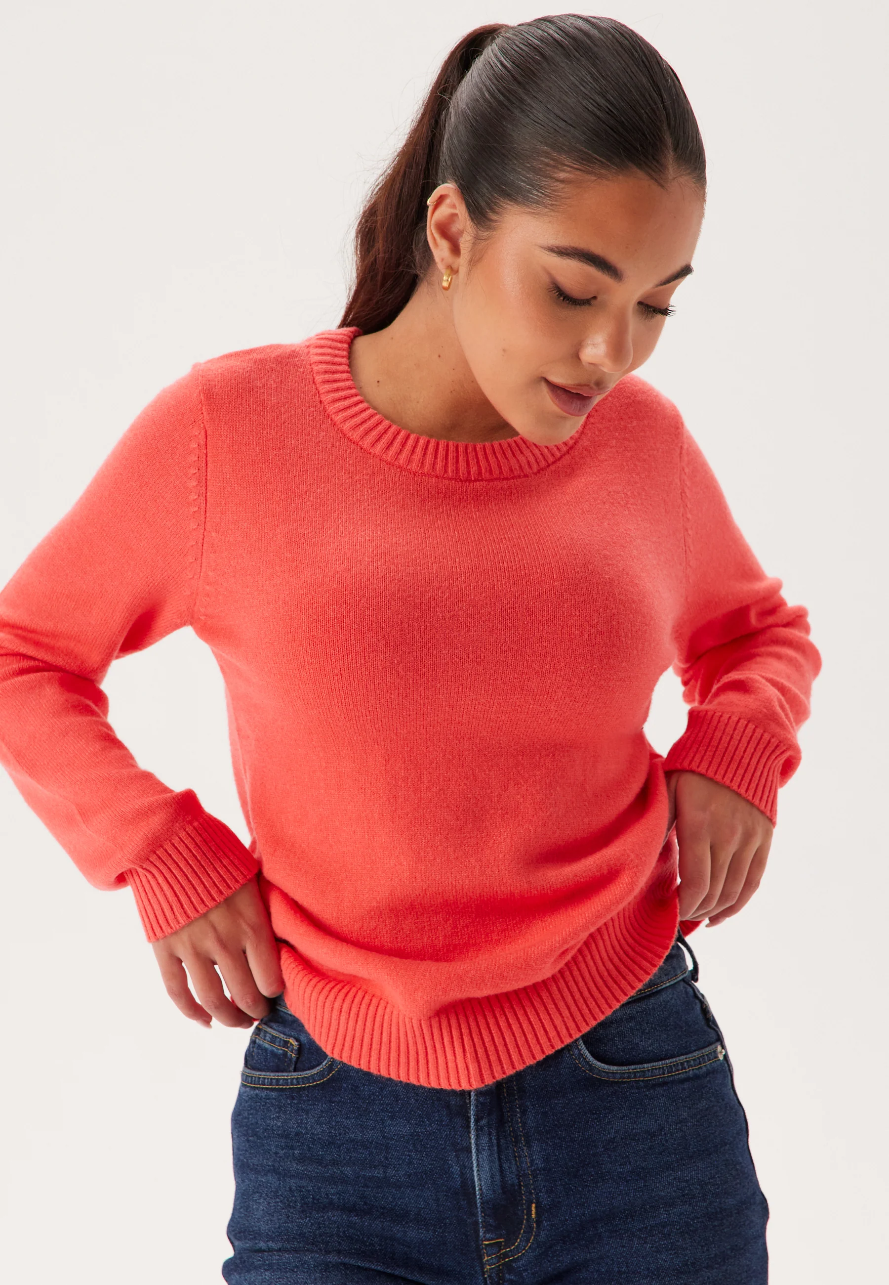 Viril O-neck L/S Knit Top