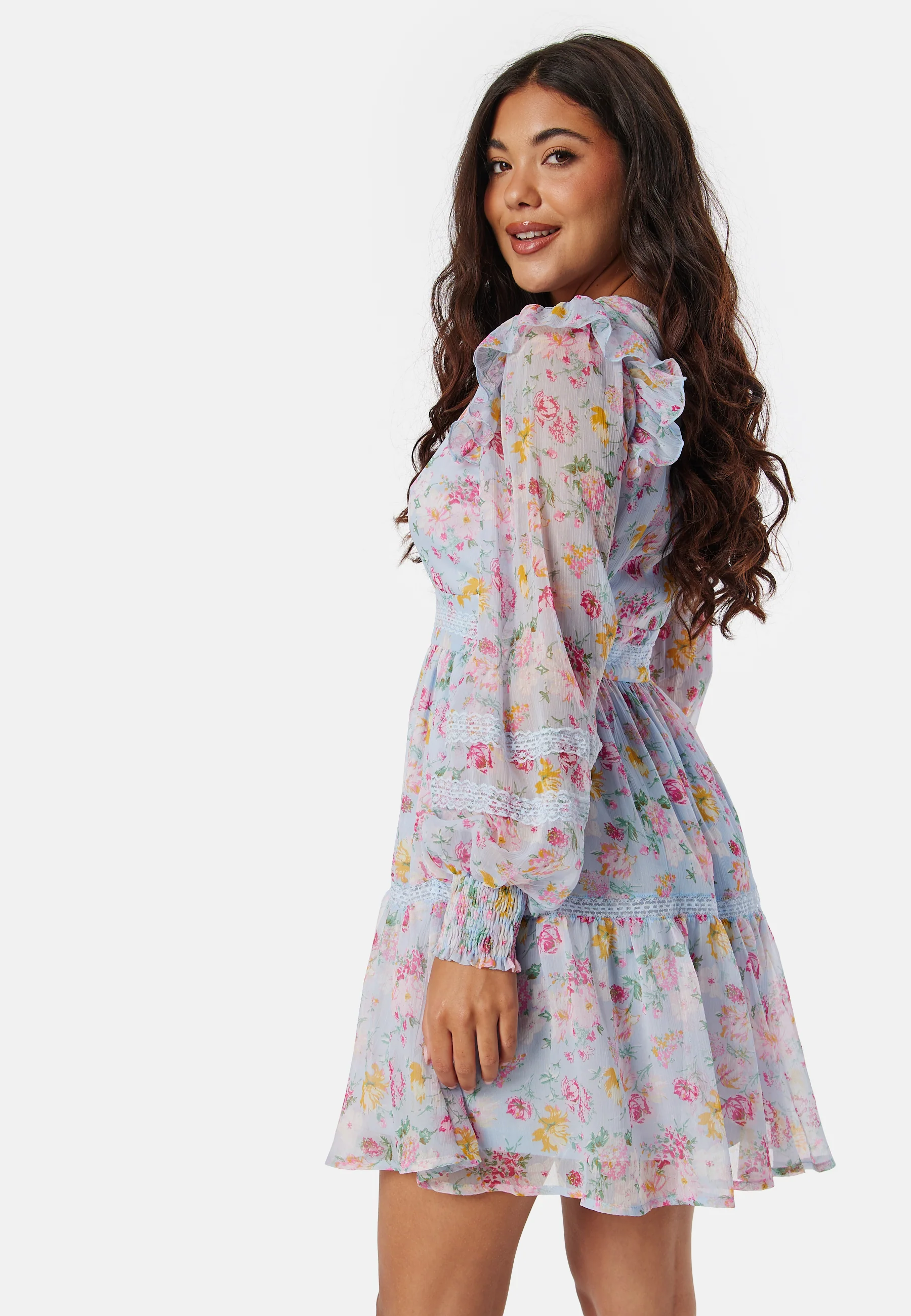 Viroman New V-neck L/S Short Dress - Image 2