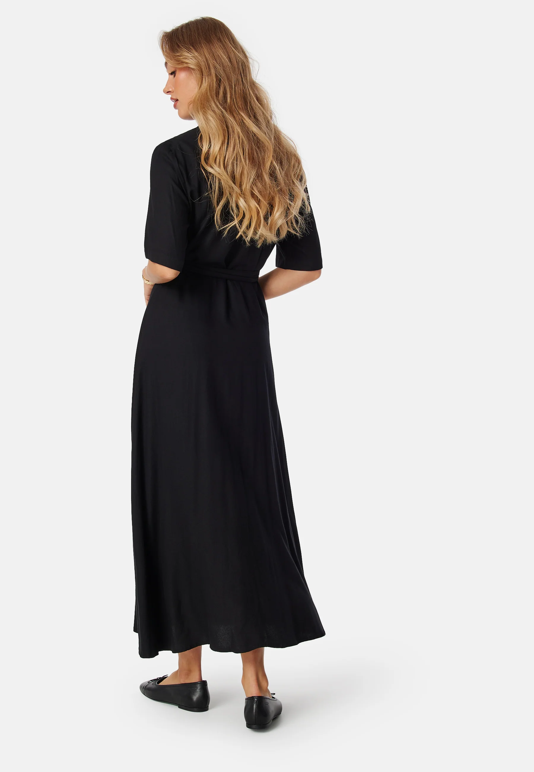 Viscose Belted Shirt Dress - Image 3