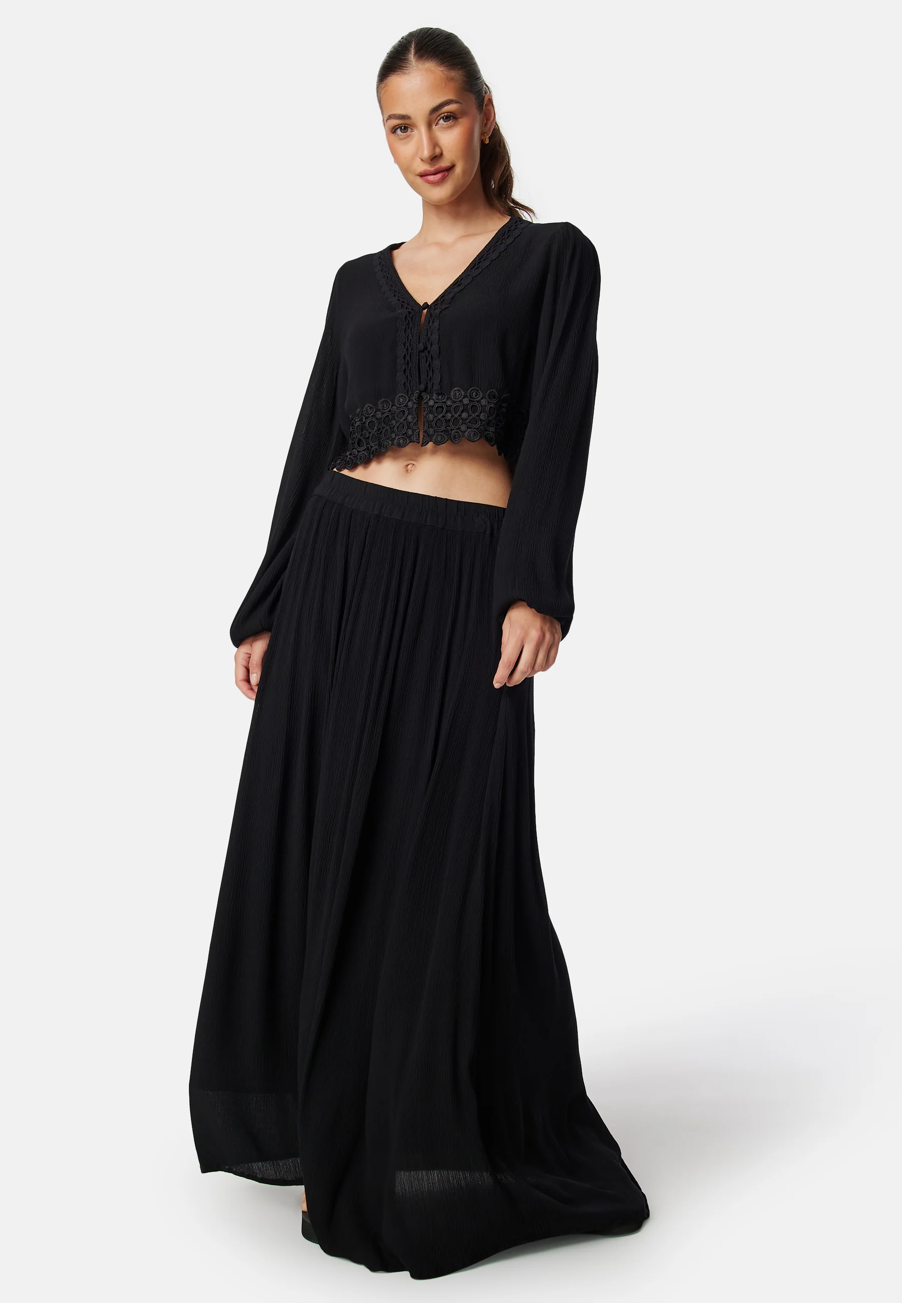 Viscose Crepe Maxi Skirt - Image 4