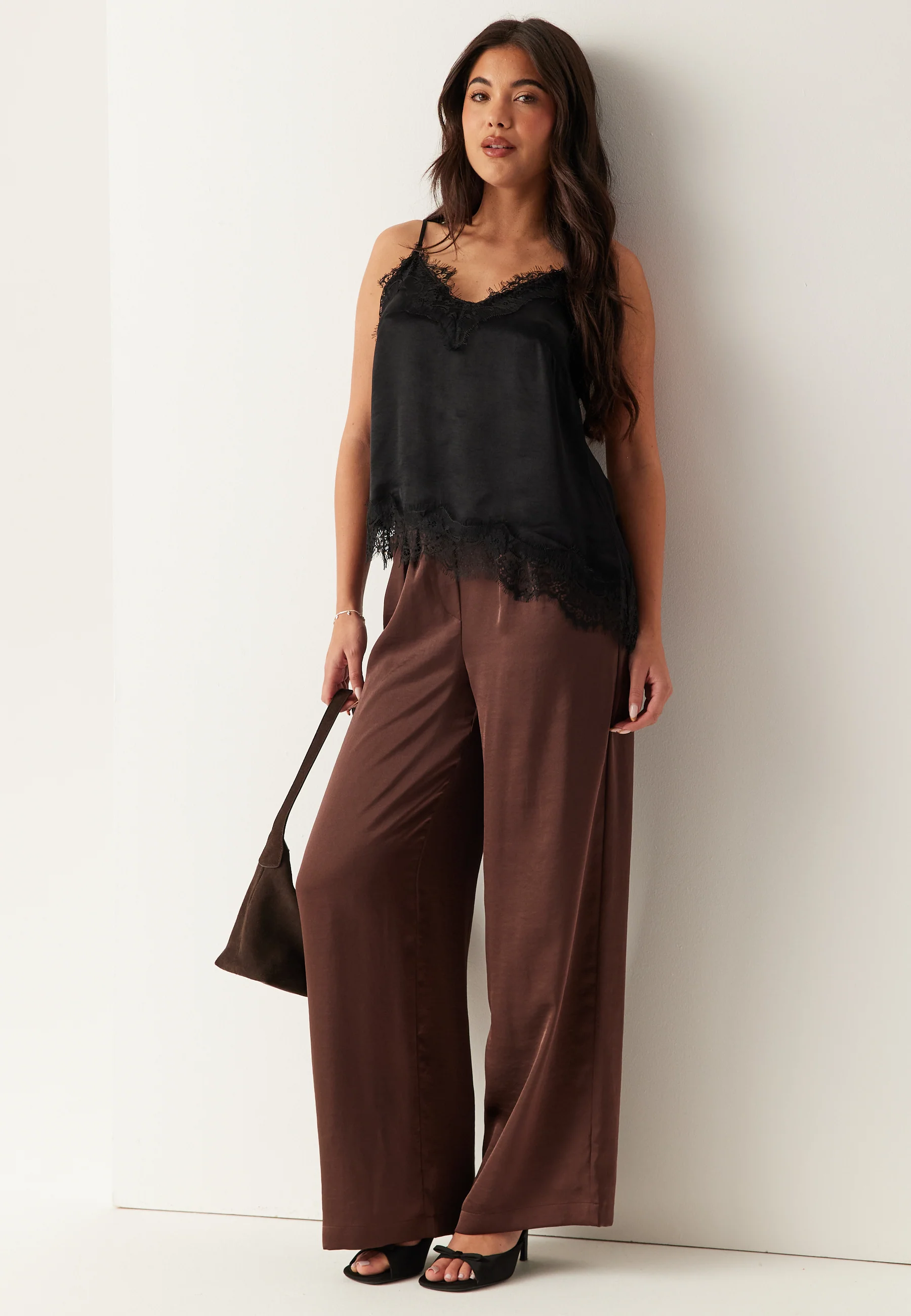 Viscose Satin Lace Singlet - Image 3