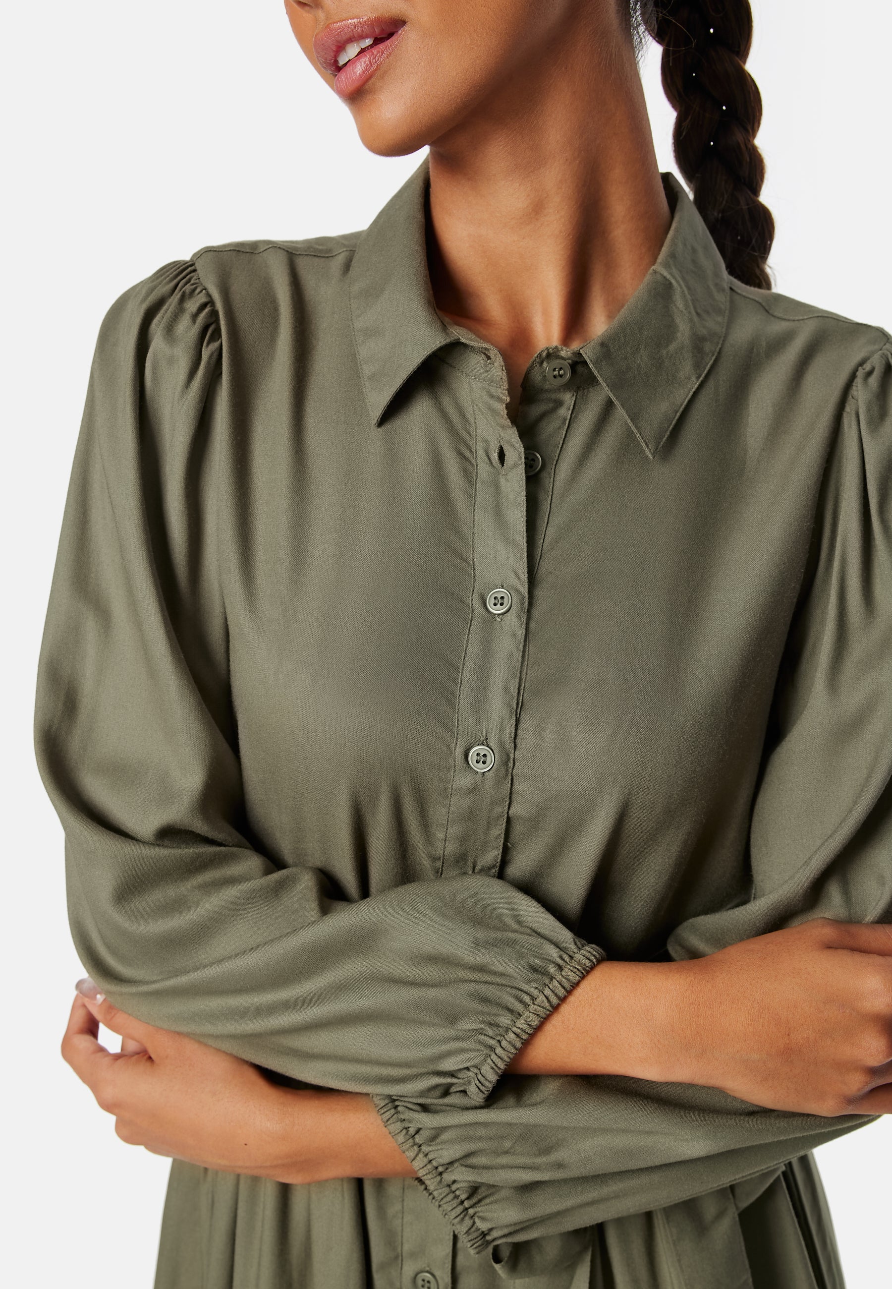Viscose Shirt Dress - Image 4