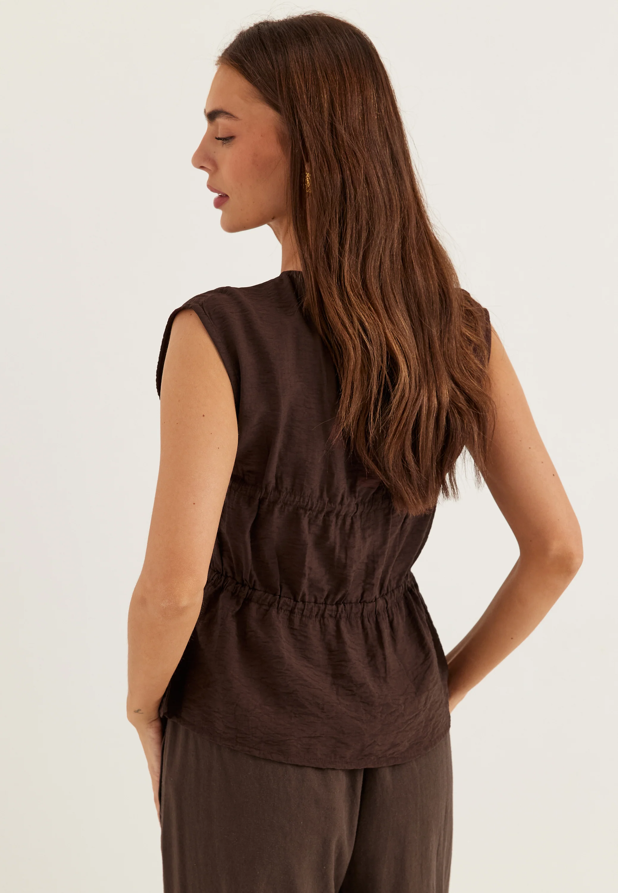 Viscose Tie Detail Blouse - Image 3