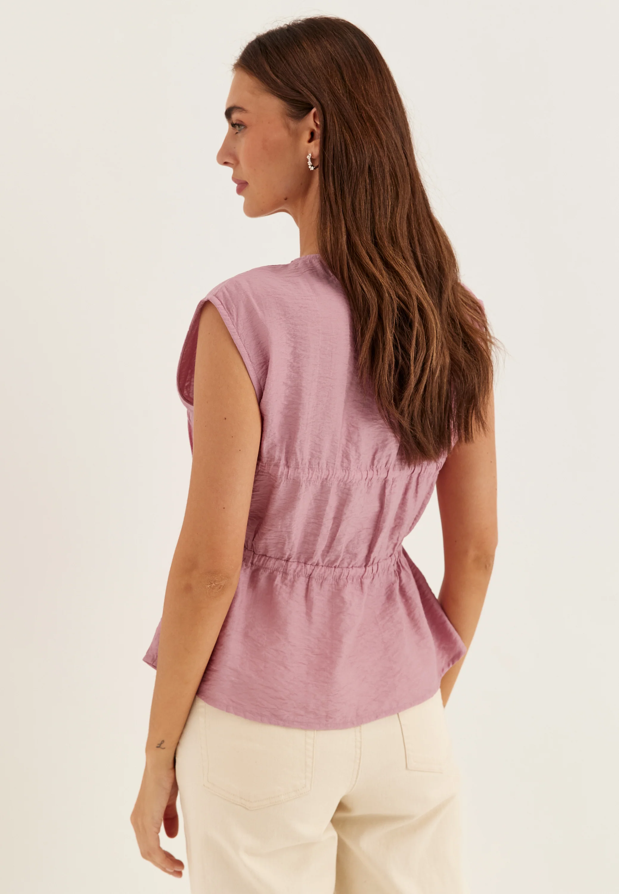 Viscose Tie Detail Blouse - Image 2