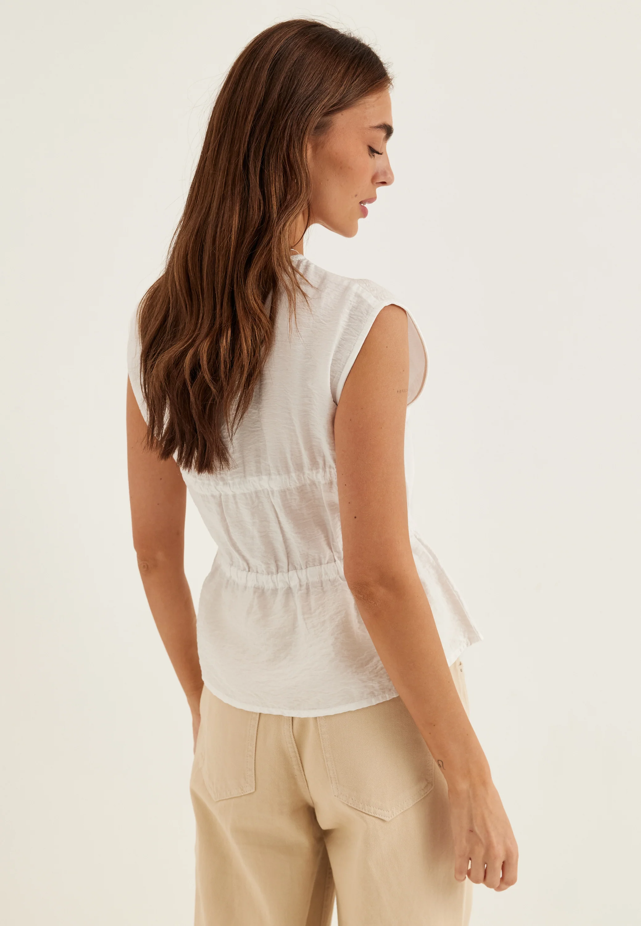 Viscose Tie Detail Blouse - Image 3